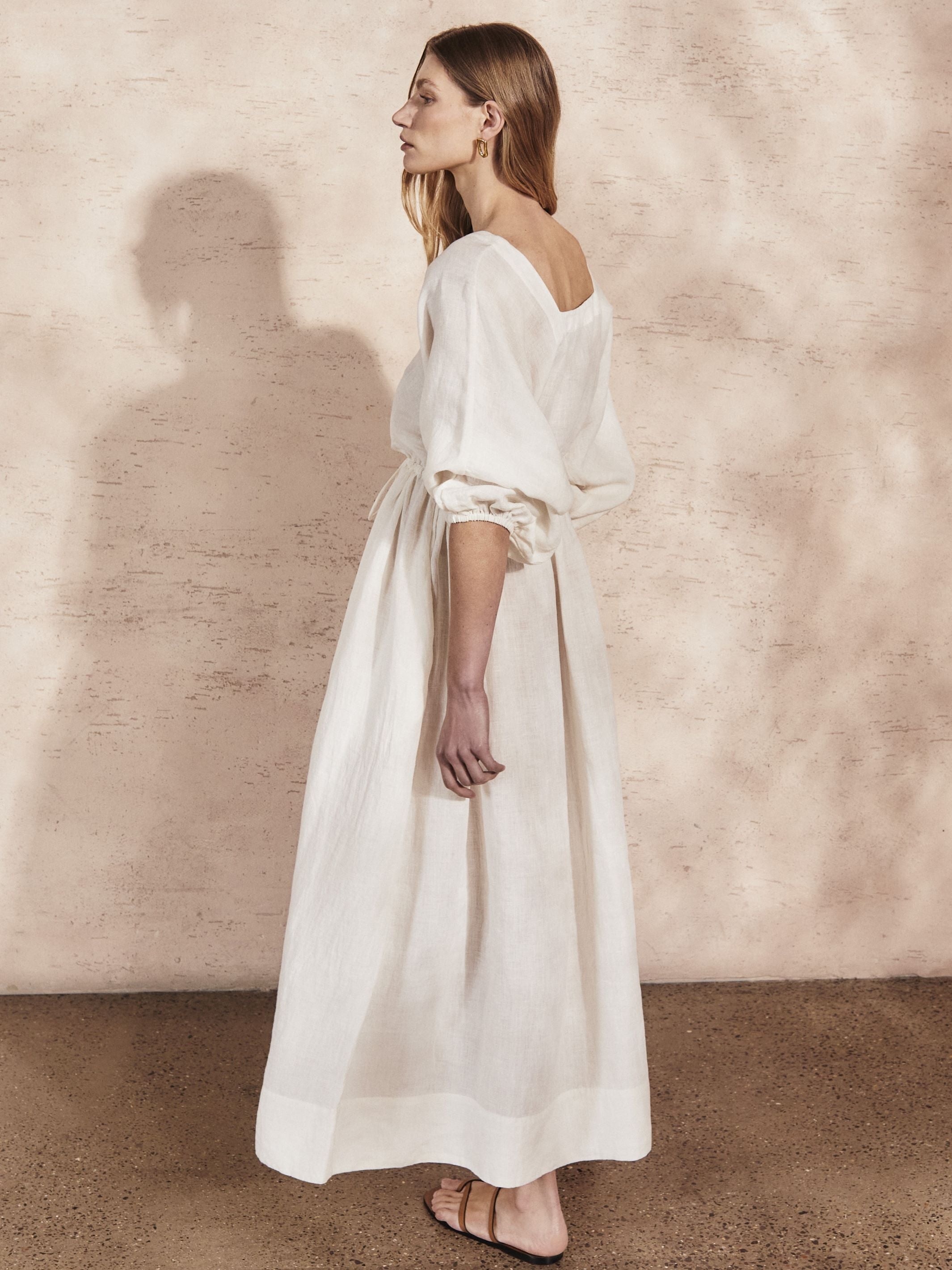 DANA - Panna Linen Dress - Mondo Corsini