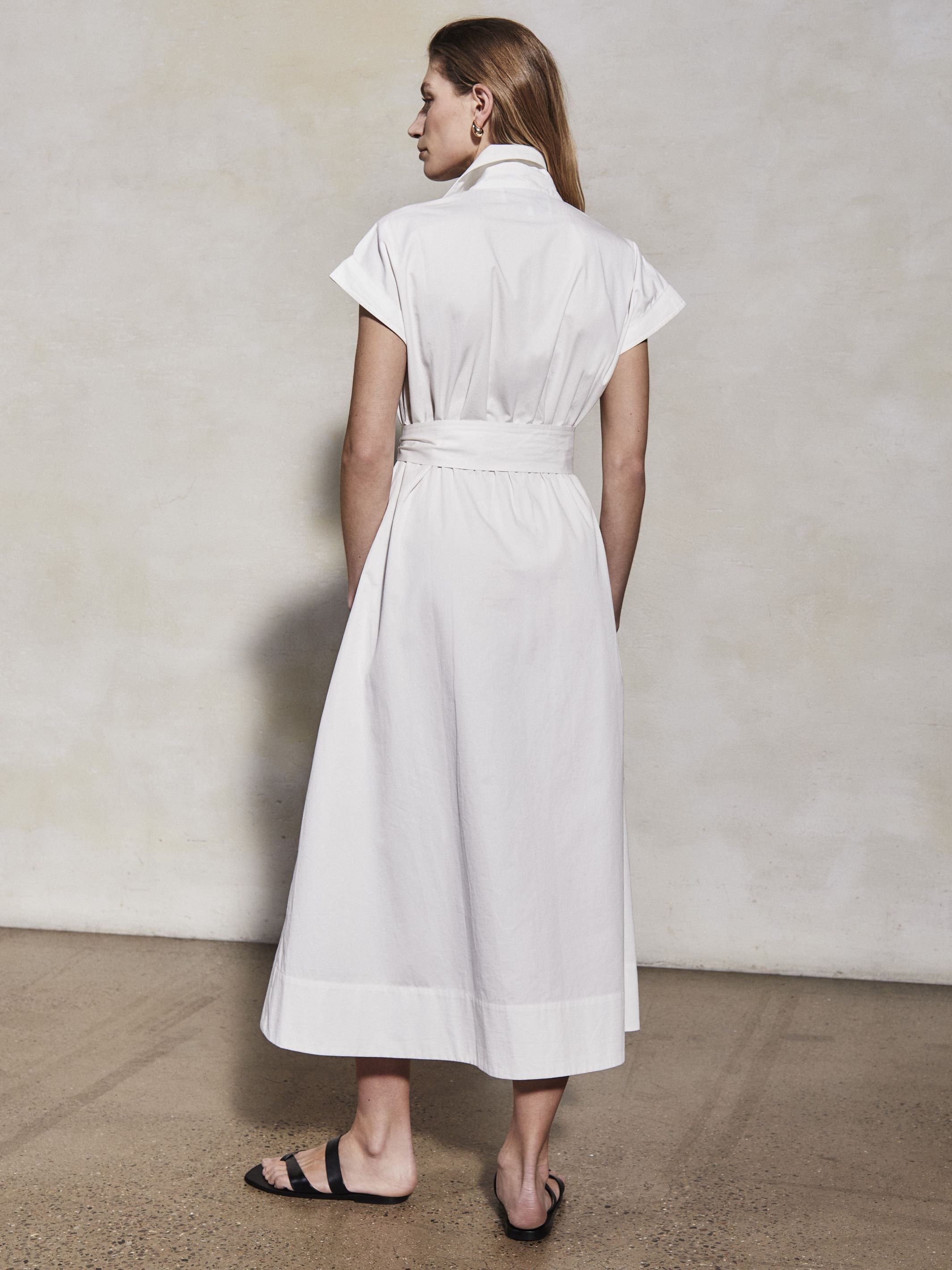 LUCY - Pearl Cotton Twill Dress - Mondo Corsini