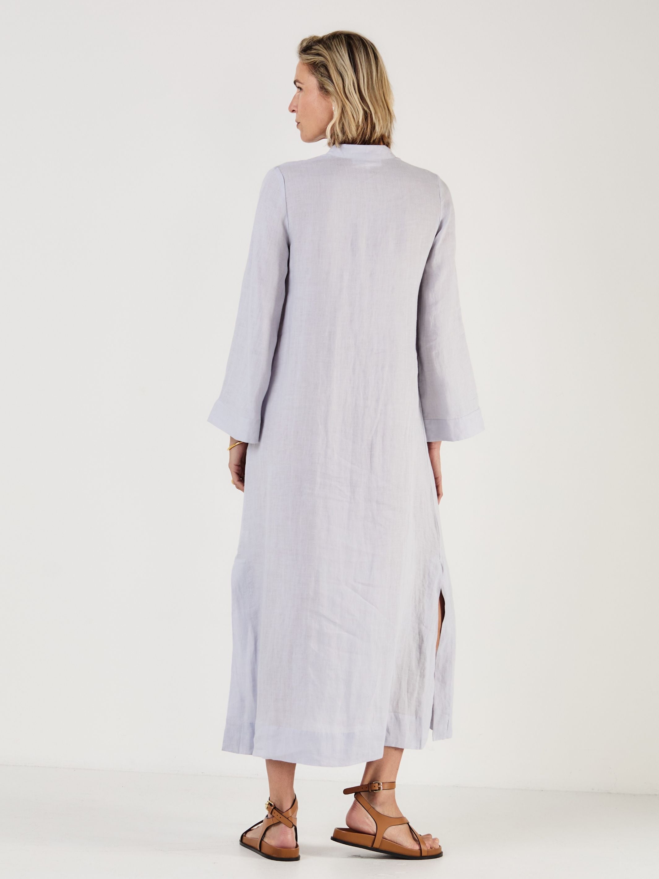CLAIRE MIST LINEN KAFTAN - Mondo Corsini