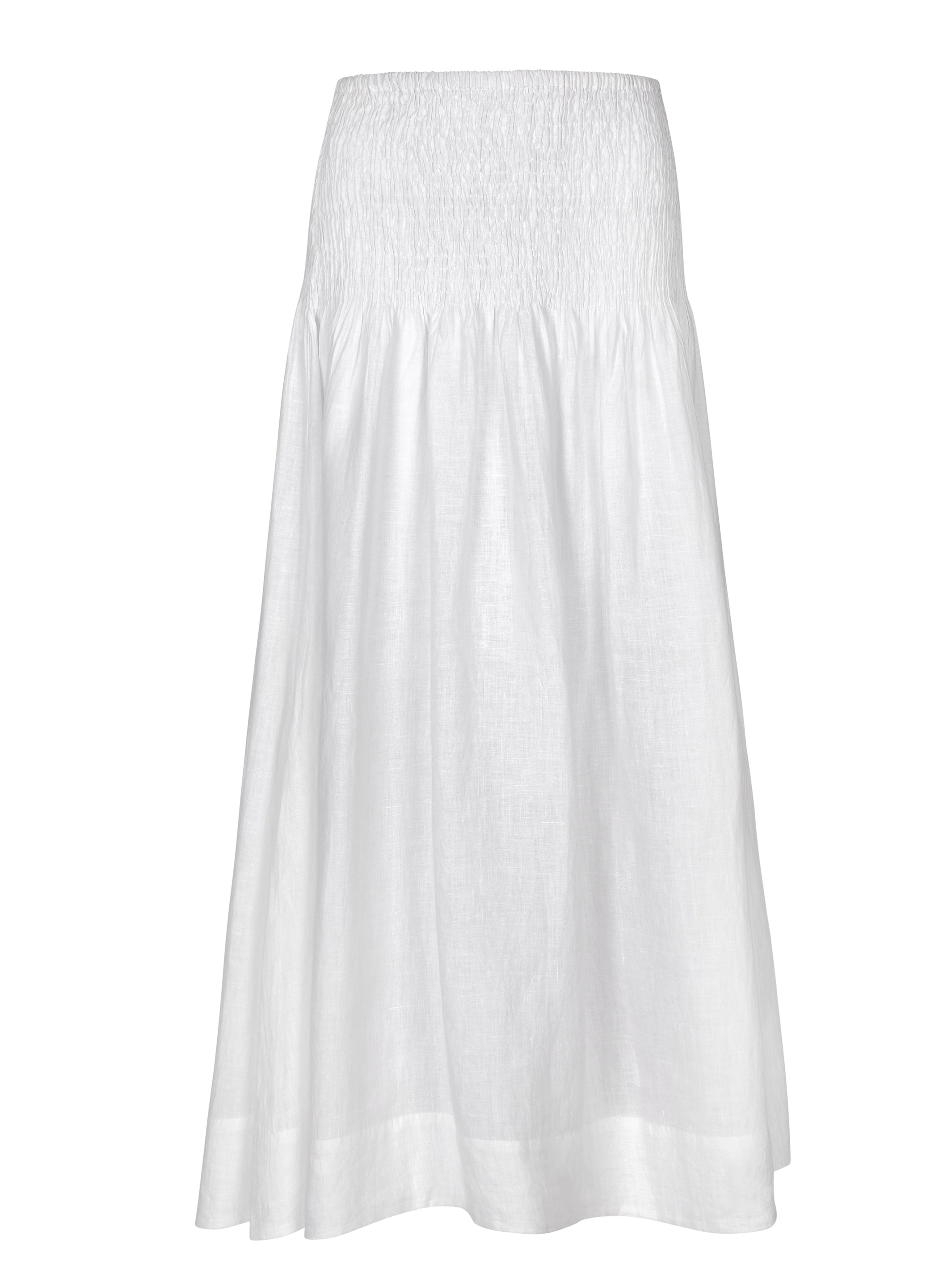 SULA - White Linen Skirt - Mondo Corsini