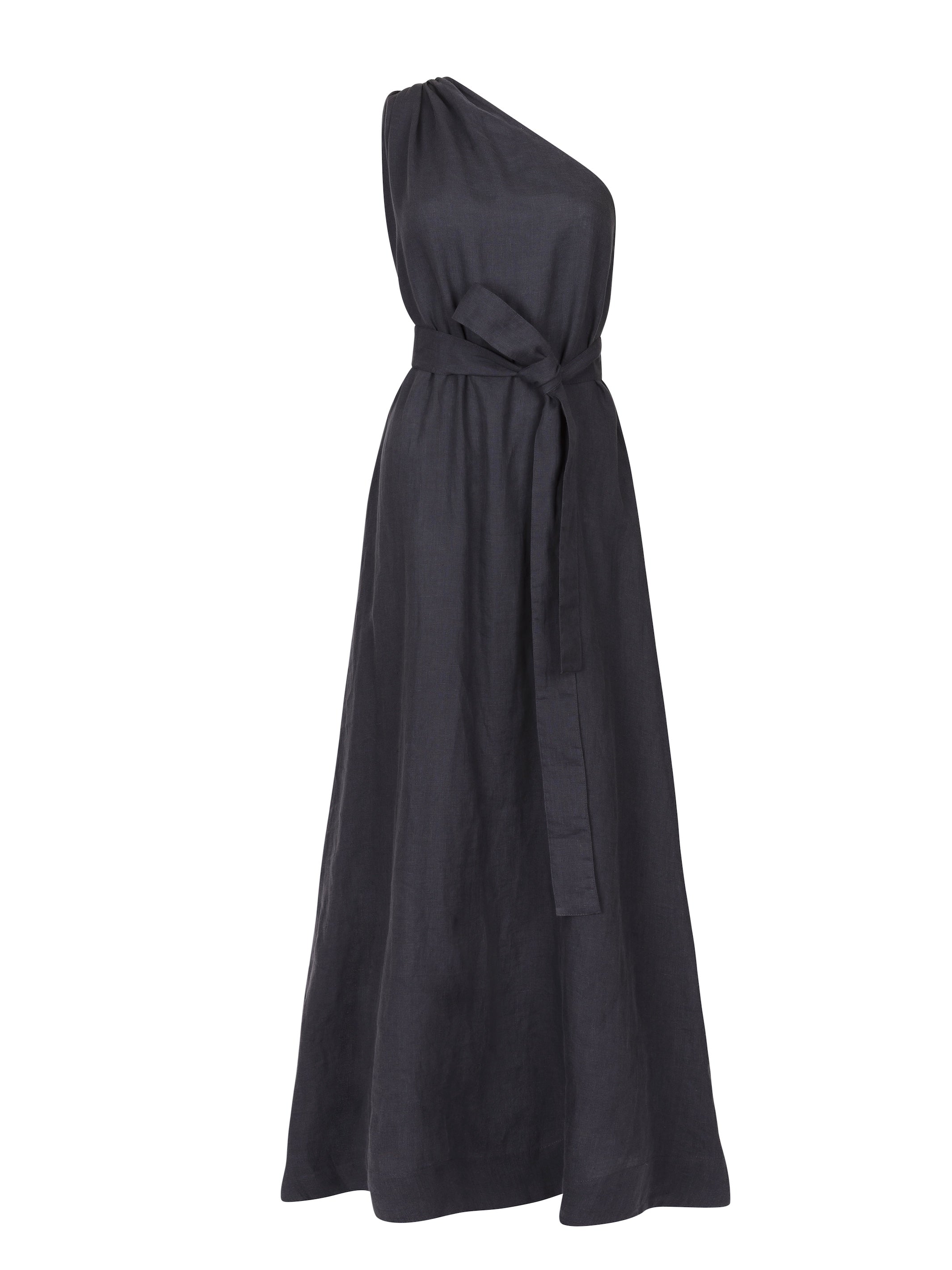 Joan - Midnight Linen Dress - Mondo Corsini