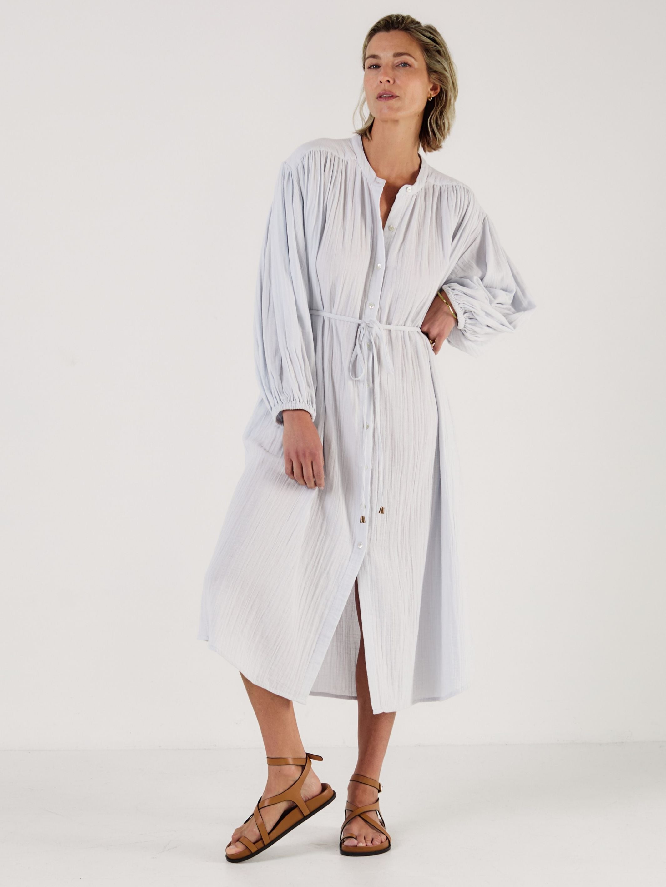 Como - CLOUD Cotton Gauze Dress - Mondo Corsini