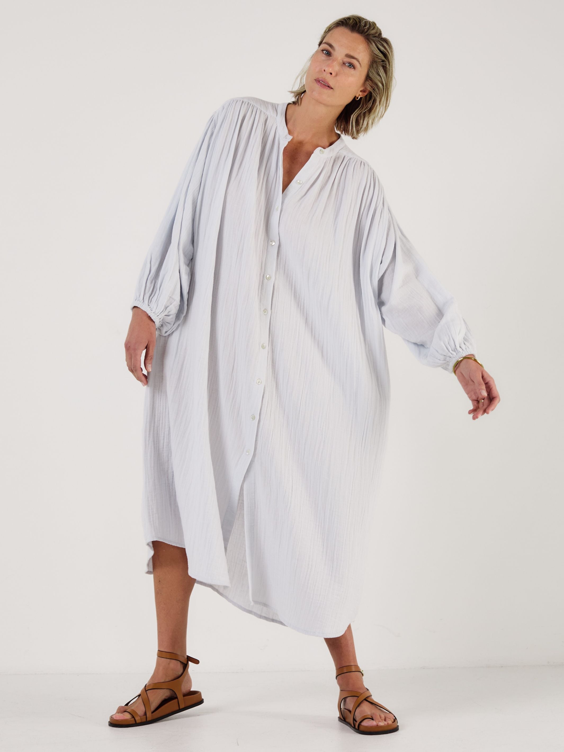 Como - CLOUD Cotton Gauze Dress - Mondo Corsini
