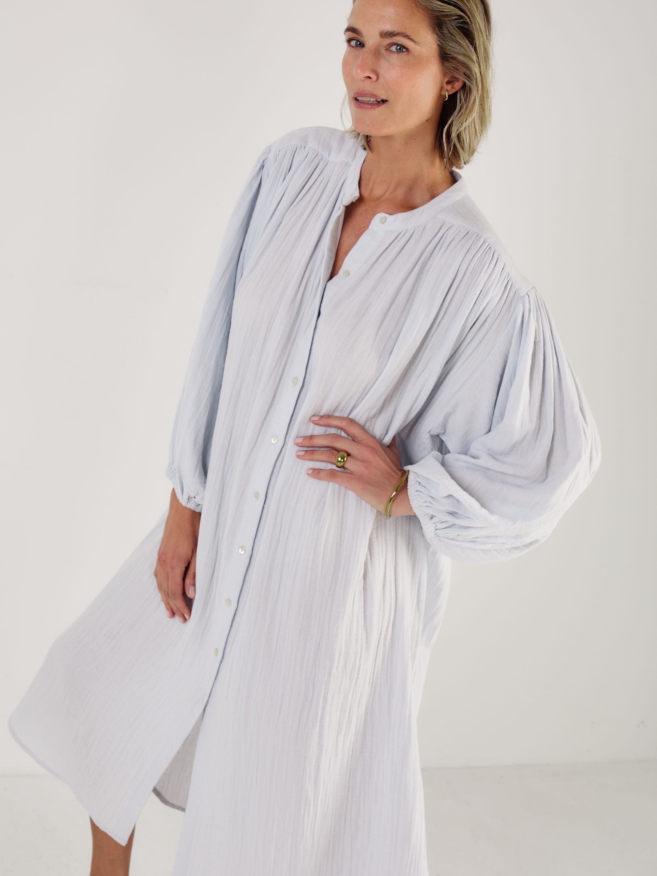 Como - CLOUD Cotton Gauze Dress - Mondo Corsini
