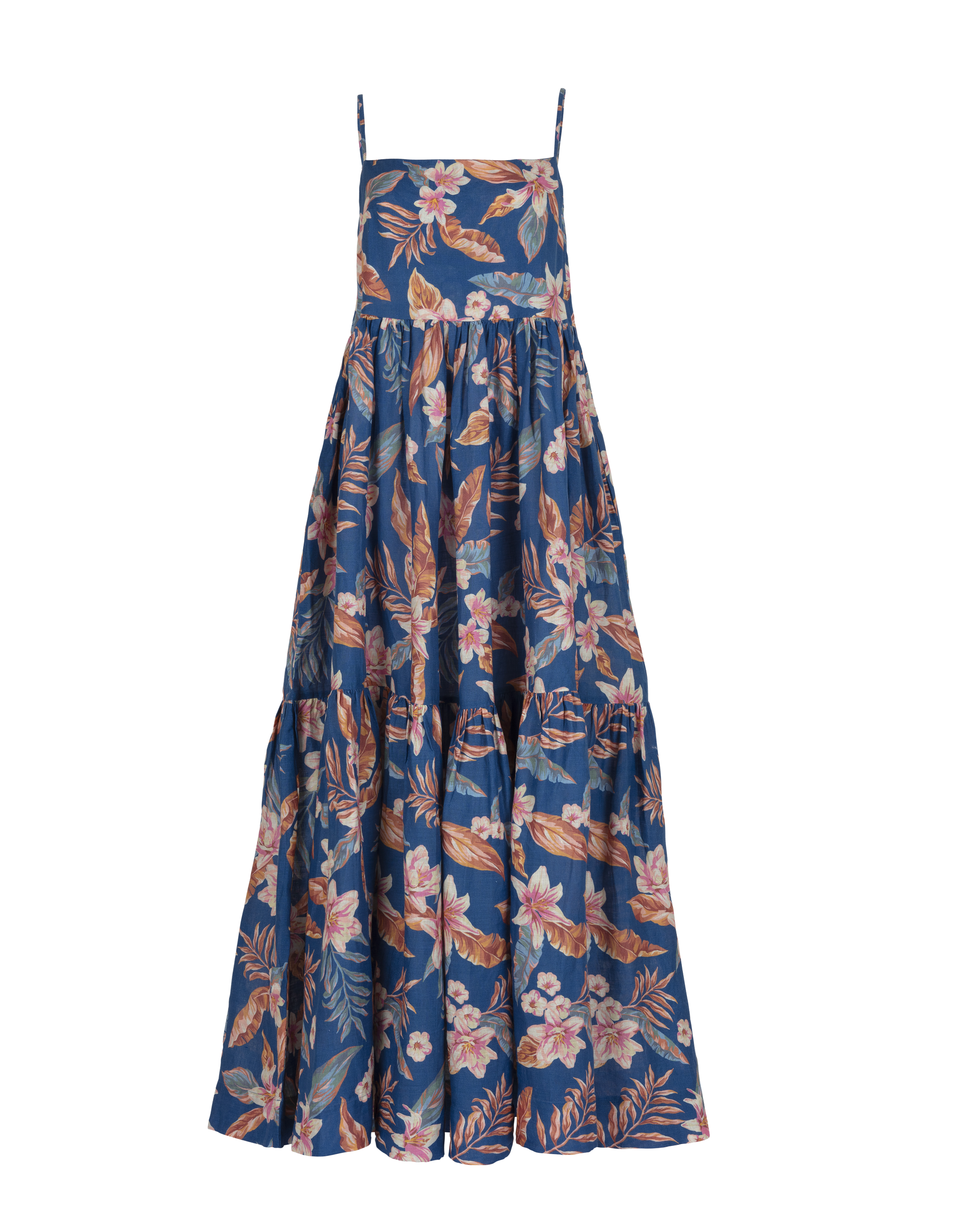 Dorothy - Hibiscus Linen Dress - Mondo Corsini