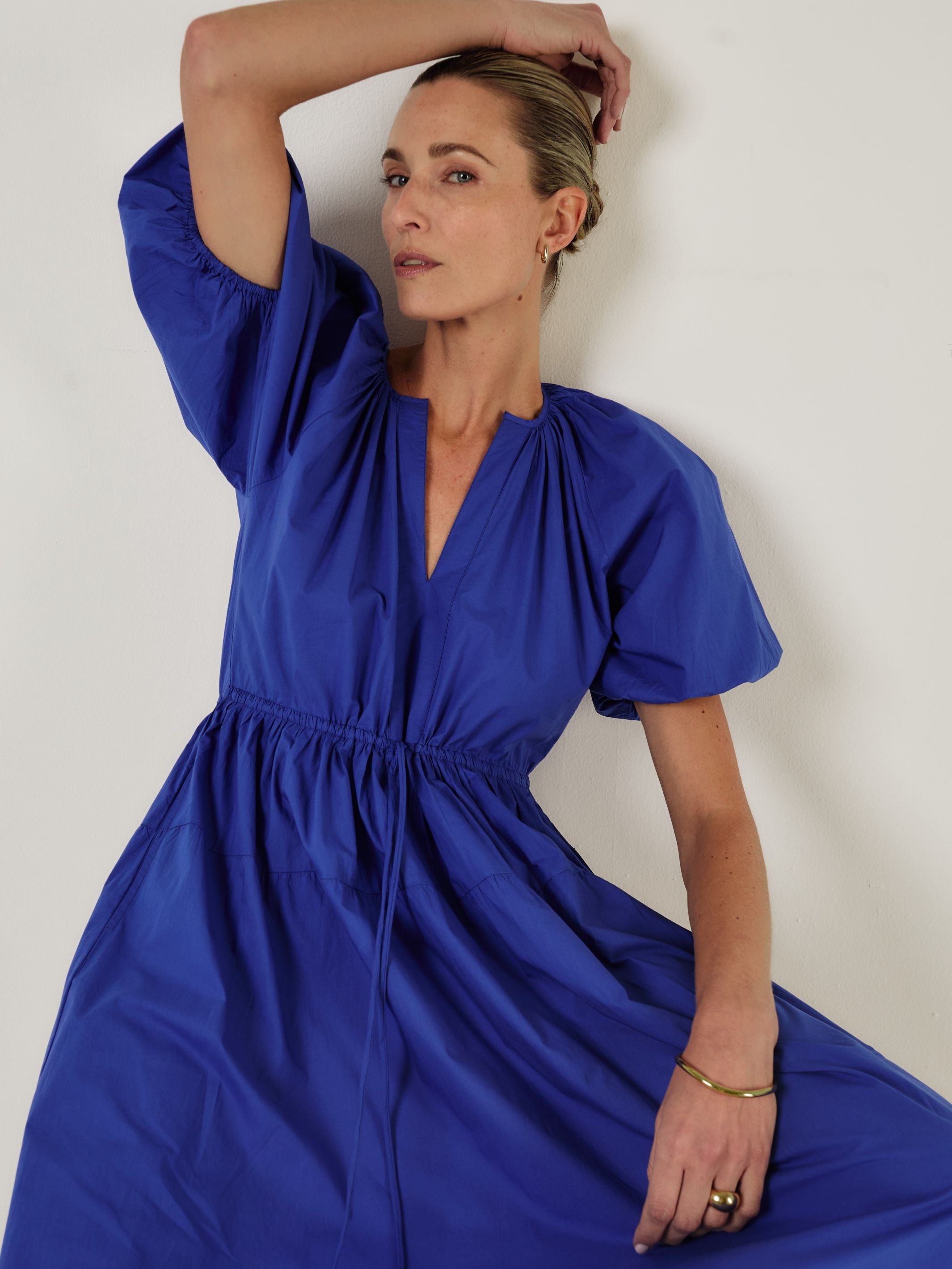 Esmeralda - COBALT Cotton Dress - Mondo Corsini