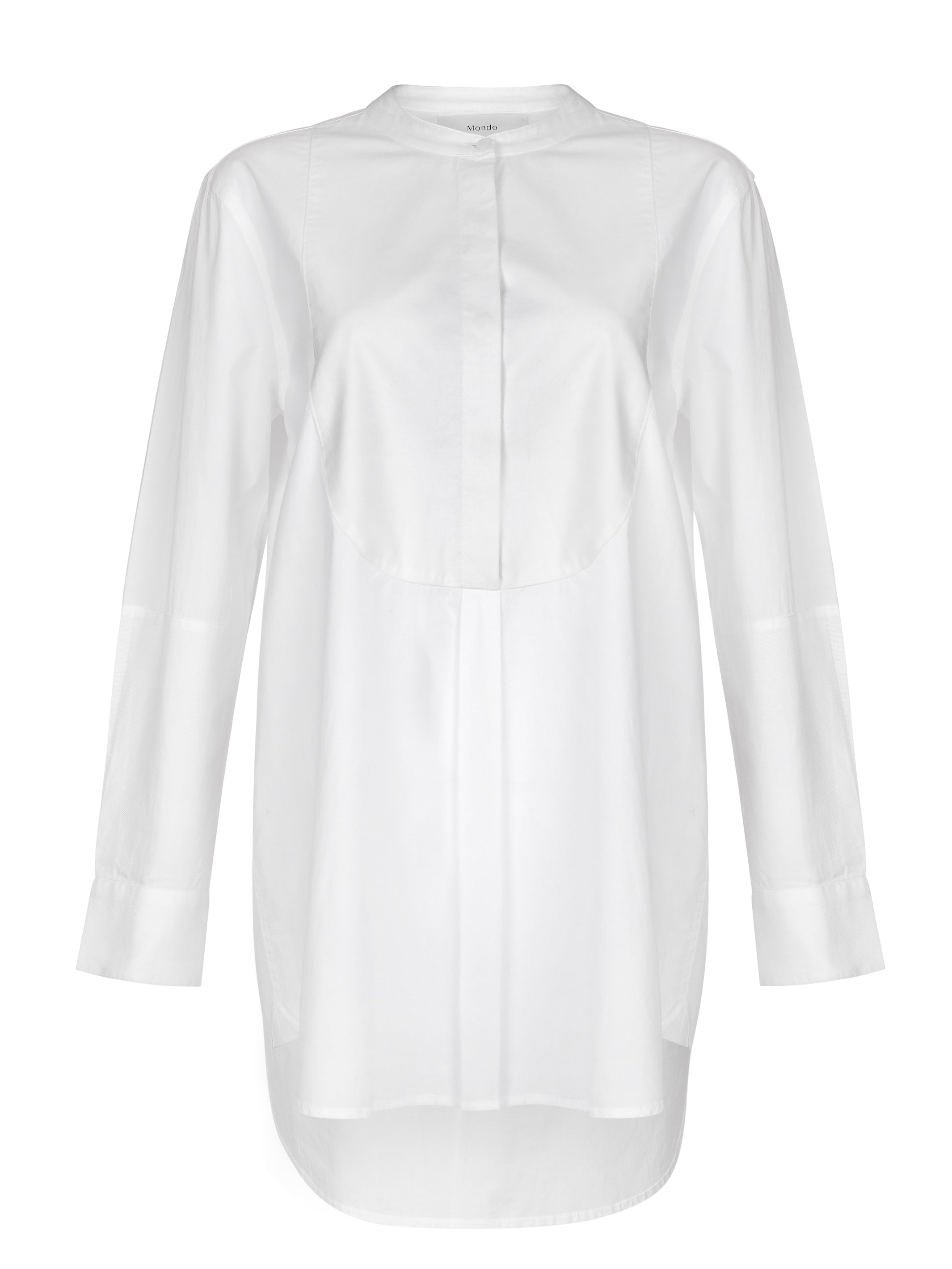Tuxedo Shirt - White Cotton Poplin