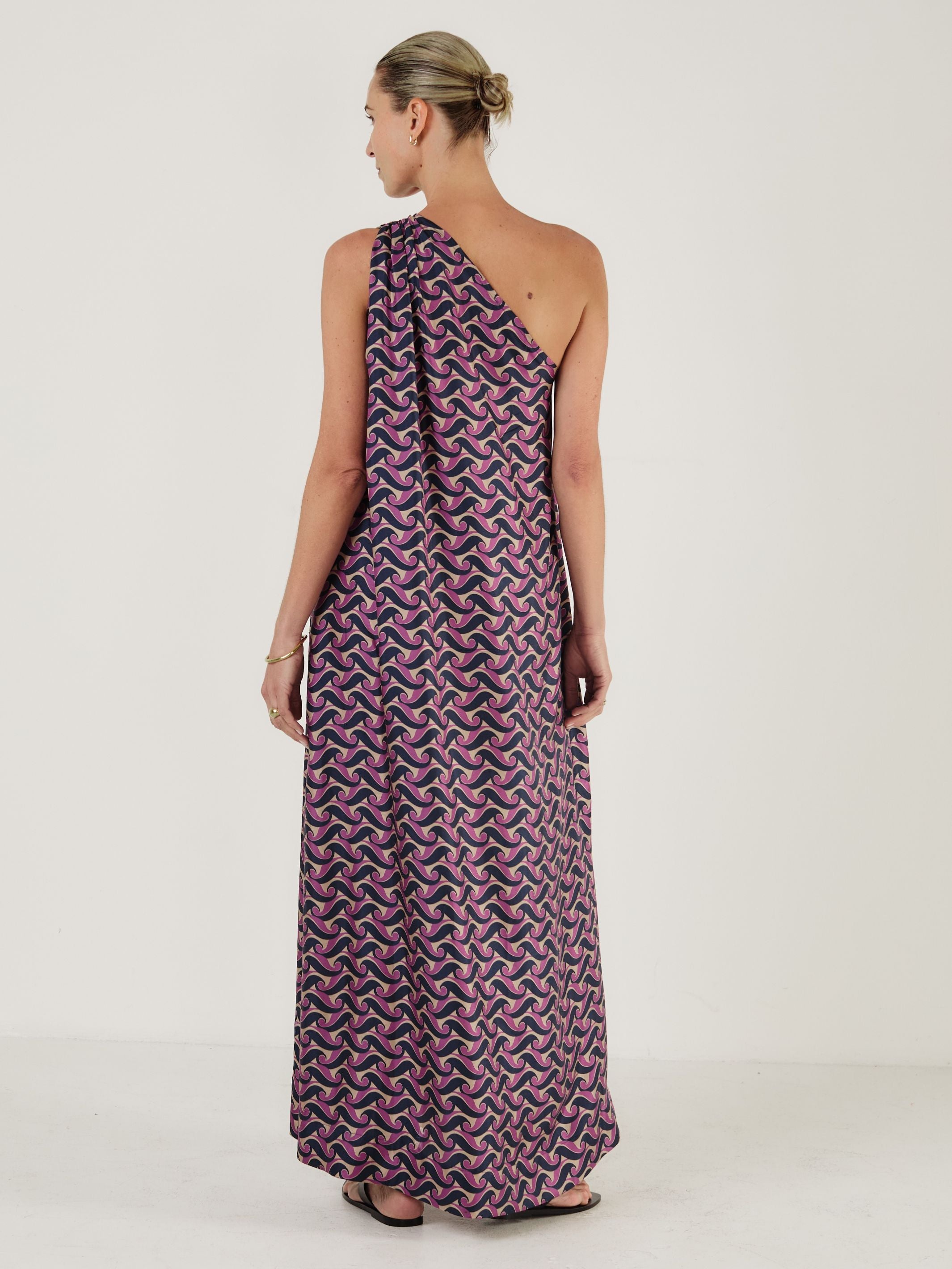 Joan - VIOLA WAVE SILK DRESS - Mondo Corsini