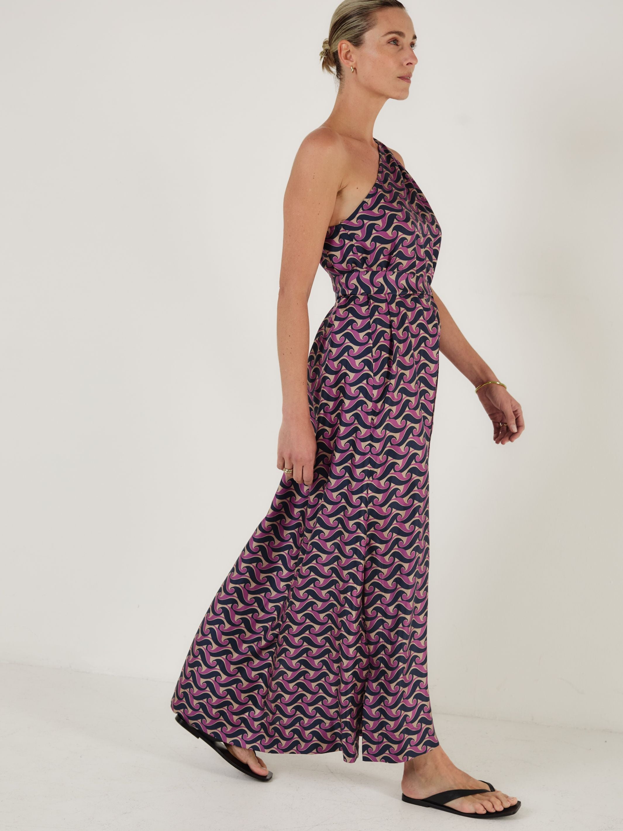 Joan - VIOLA WAVE SILK DRESS - Mondo Corsini