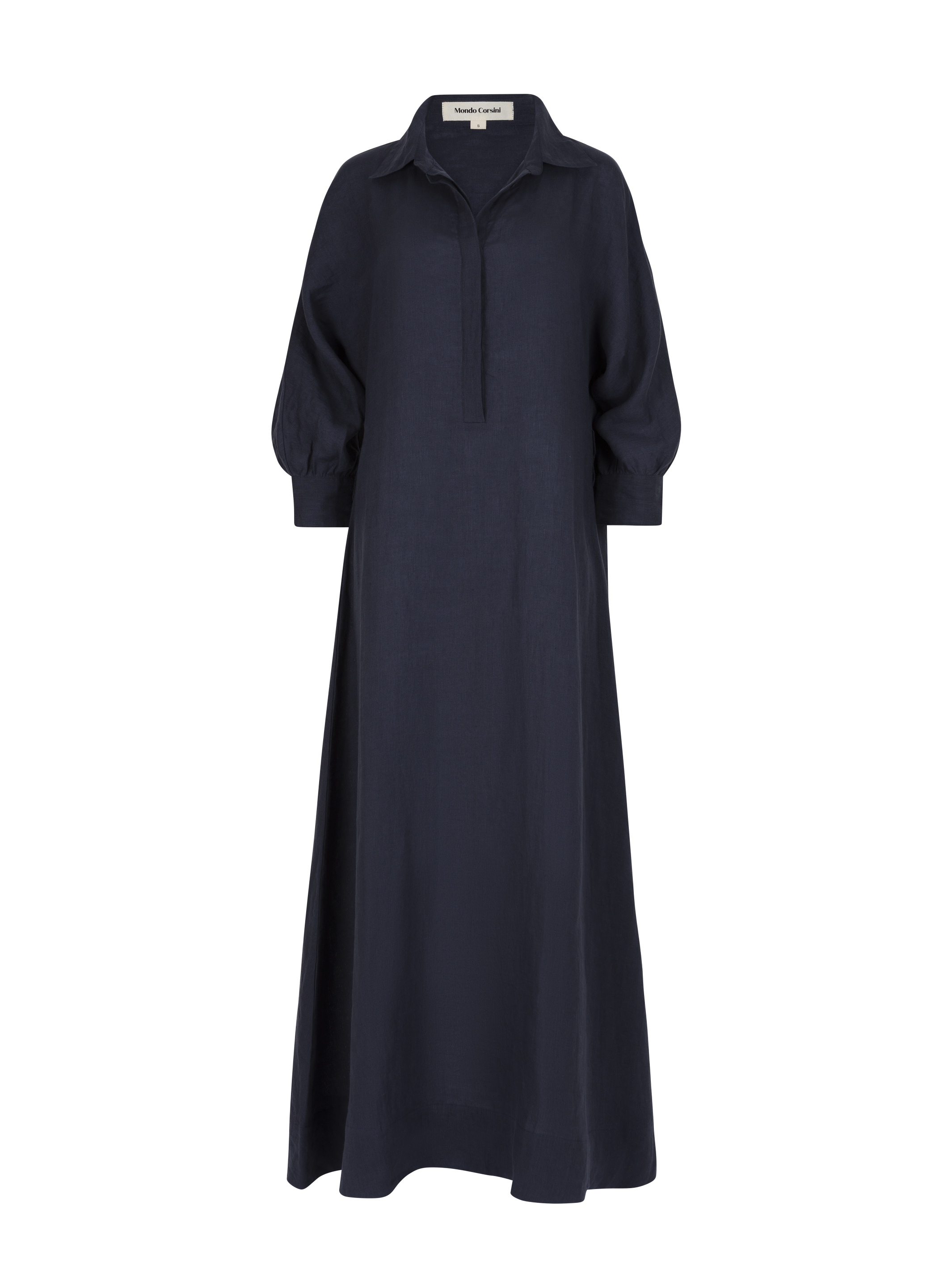 KARA - Midnight Linen Dress - Mondo Corsini