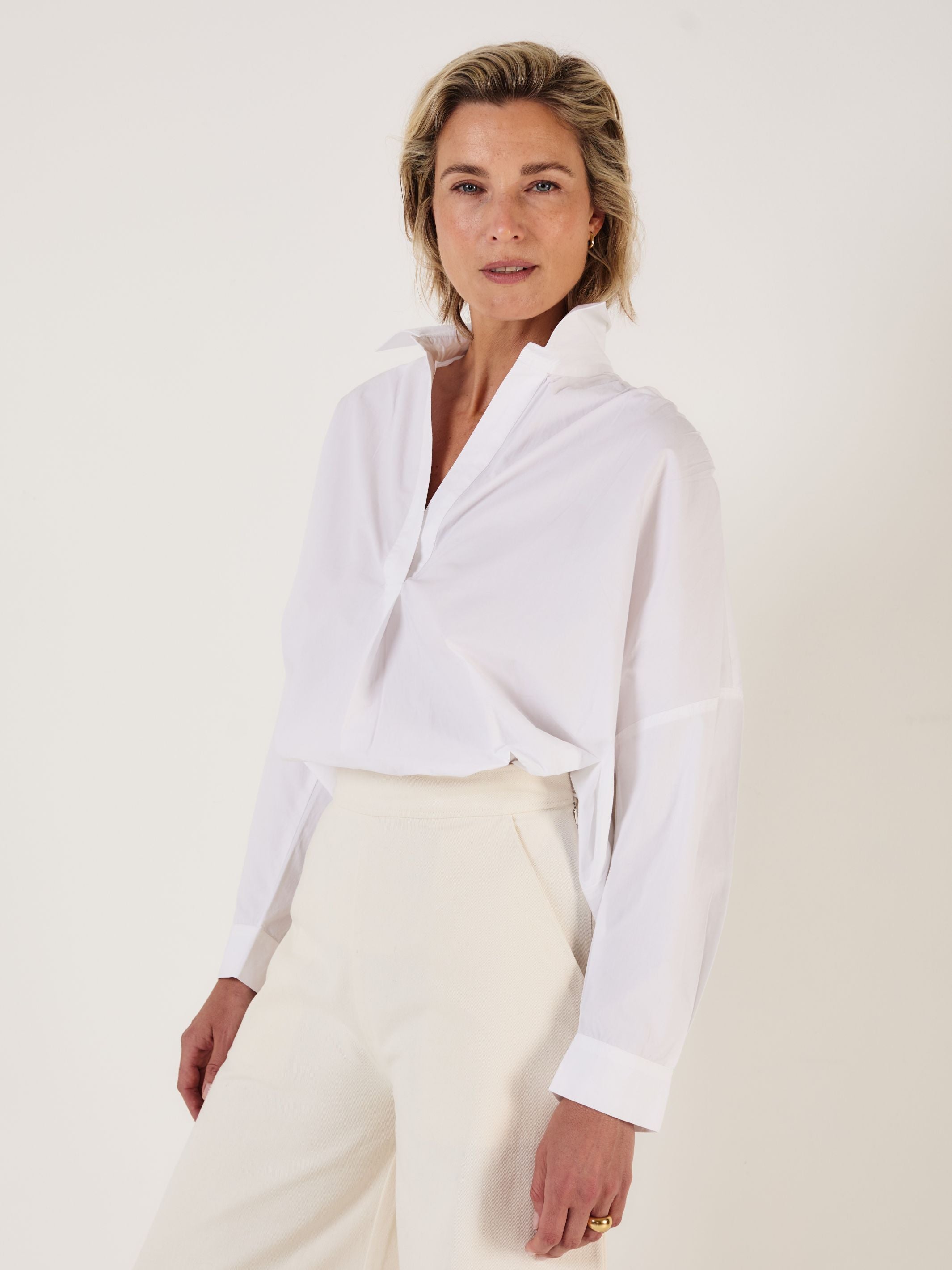 LETIZIA - White Cotton Shirt