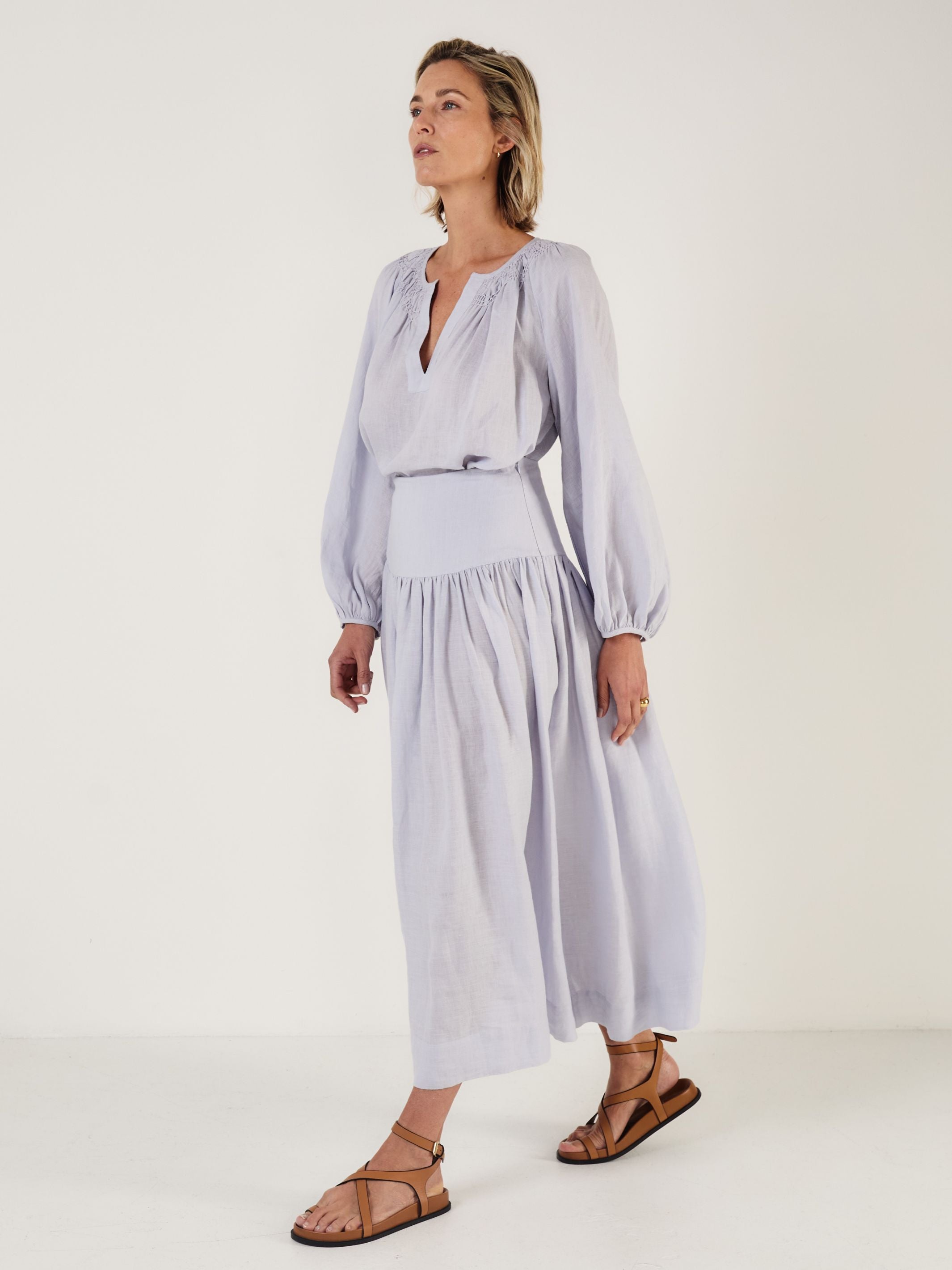 Maud - MIST Linen Skirt - Mondo Corsini