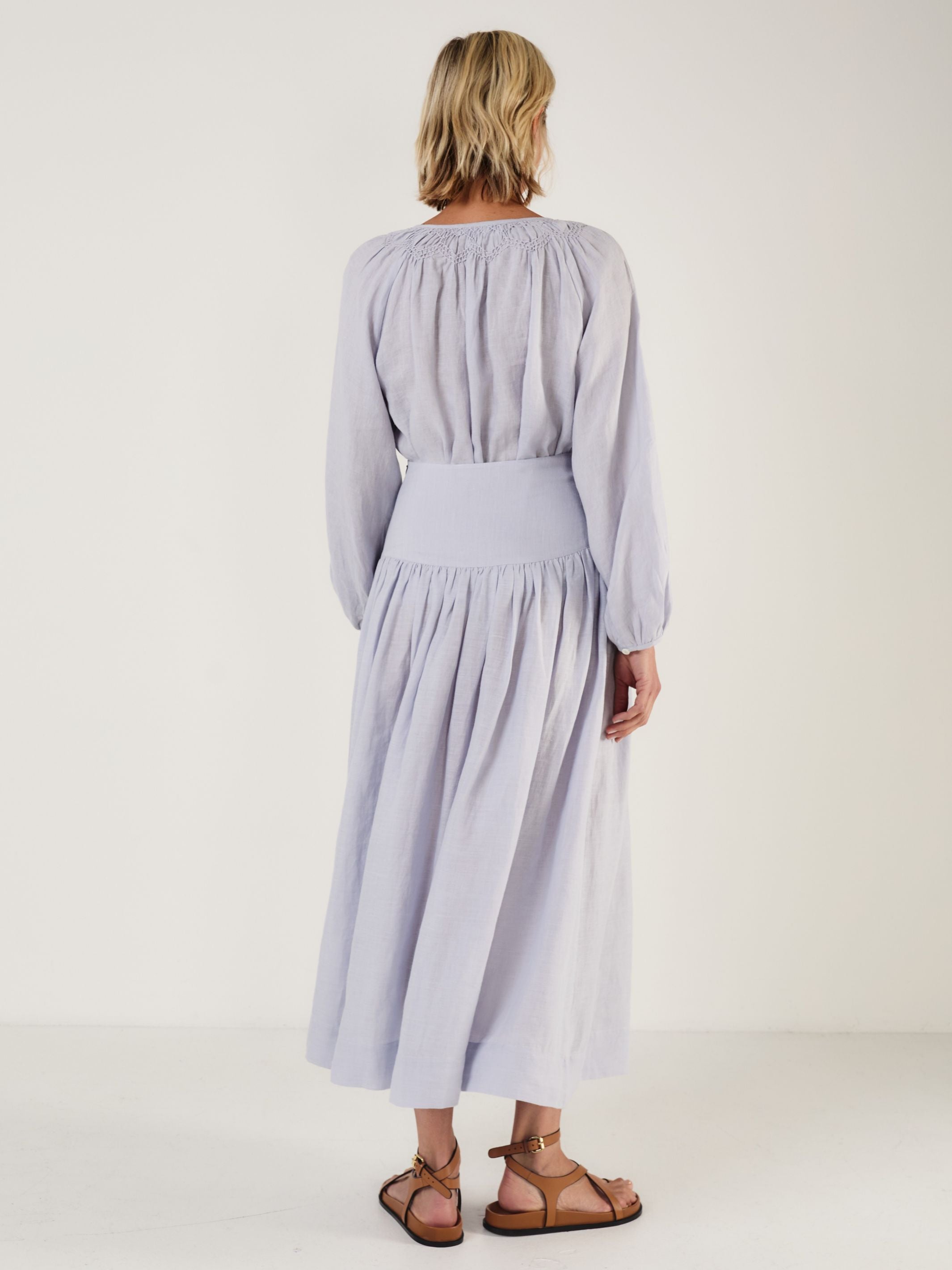 Maud - MIST Linen Skirt - Mondo Corsini