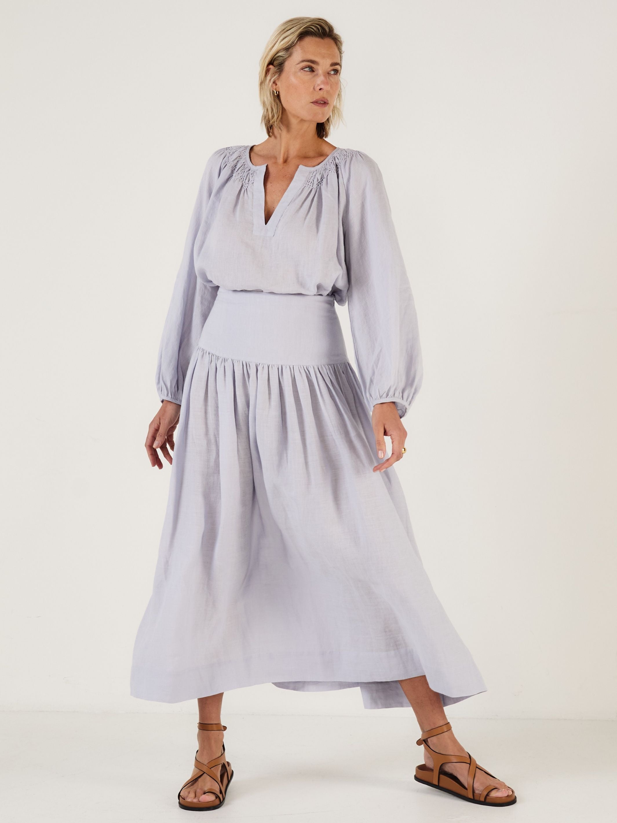 Maud - MIST Linen Skirt - Mondo Corsini