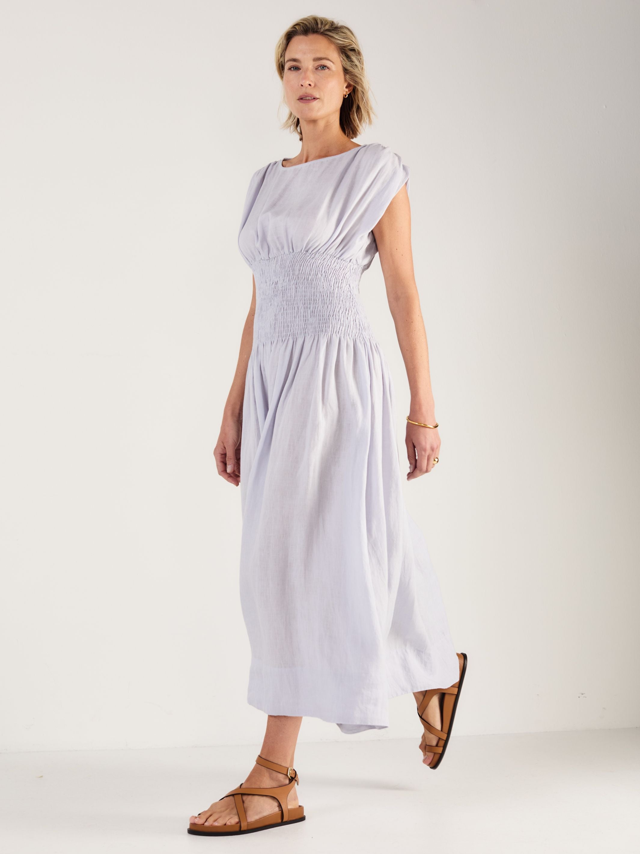 PENELOPE - MIST Linen Dress - Mondo Corsini