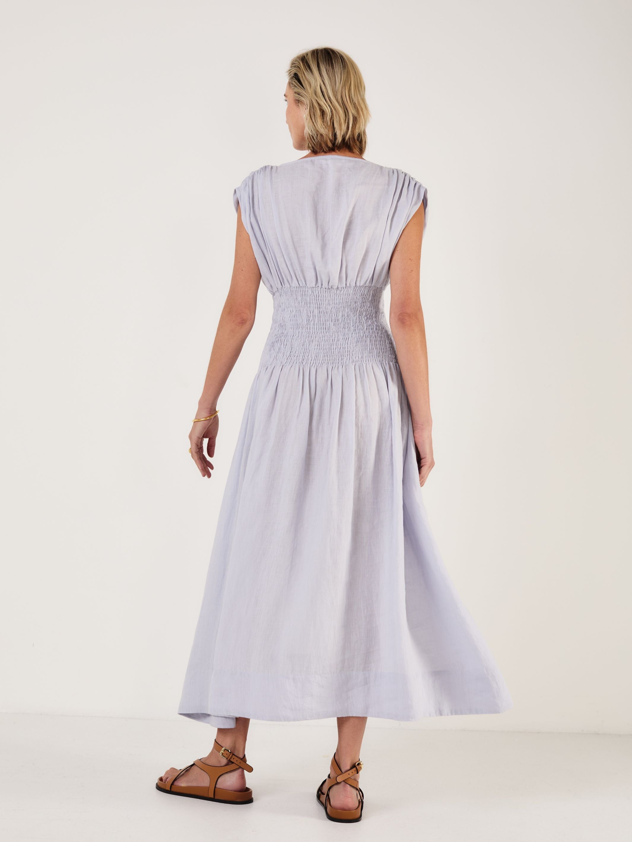 PENELOPE - MIST Linen Dress - Mondo Corsini