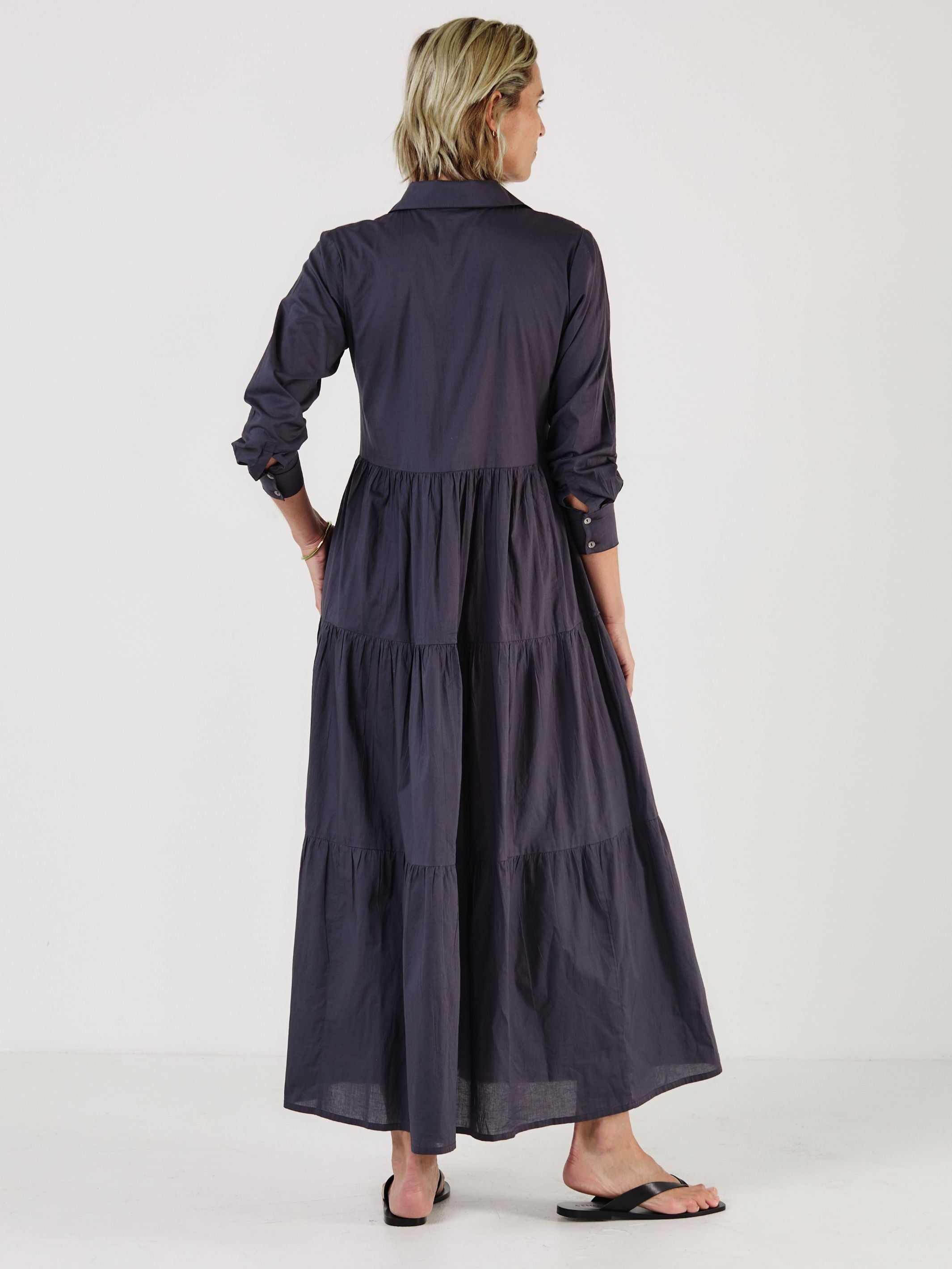 PORTOFINO - Midnight Cotton Dress - Mondo Corsini
