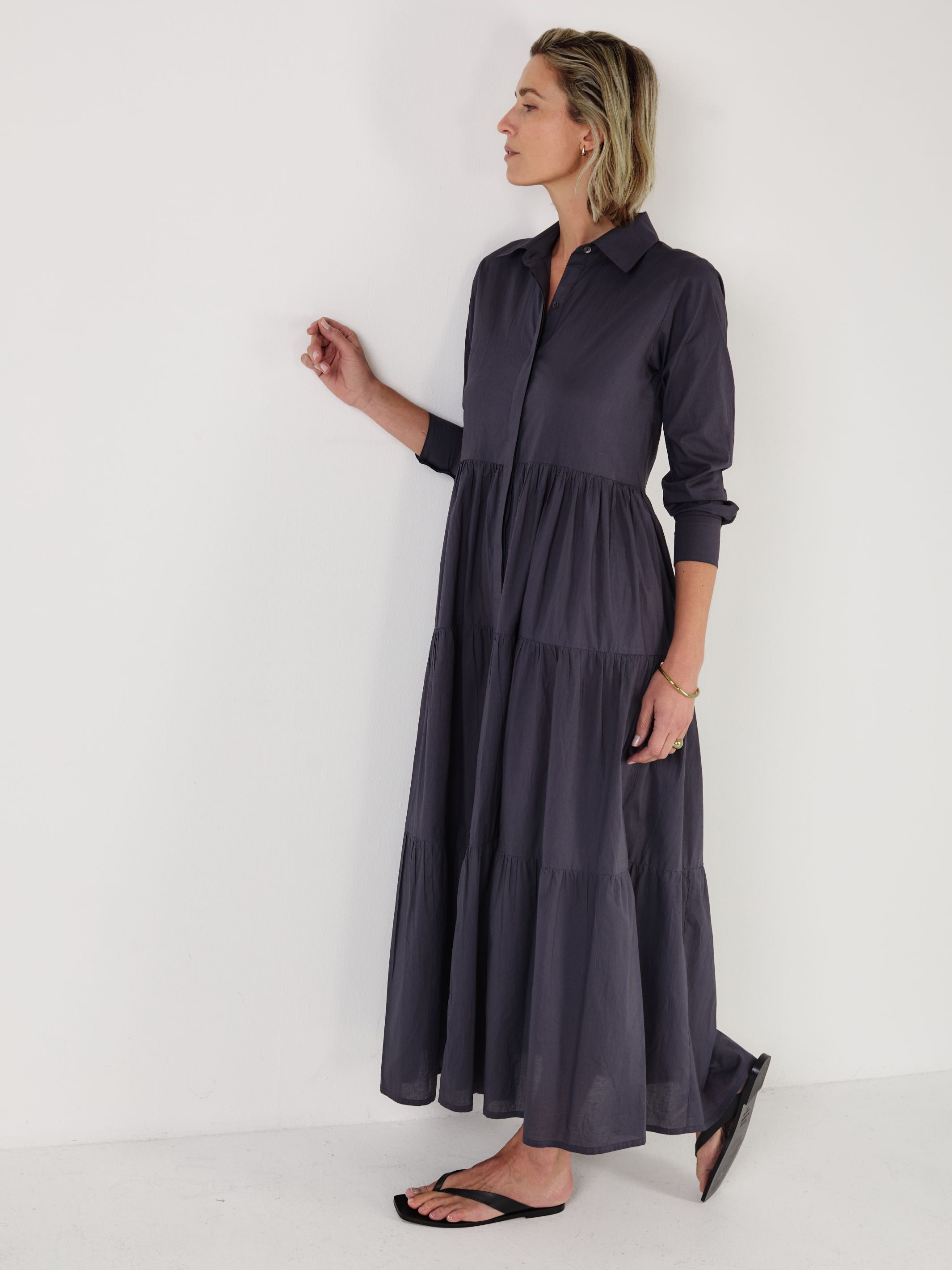 PORTOFINO - Midnight Cotton Dress - Mondo Corsini