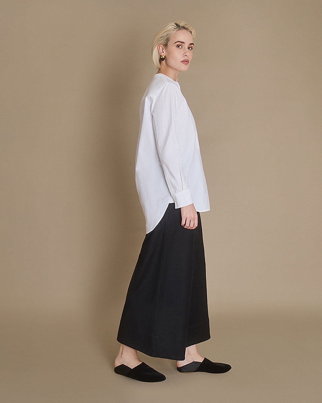 Tuxedo Shirt - White Cotton Poplin