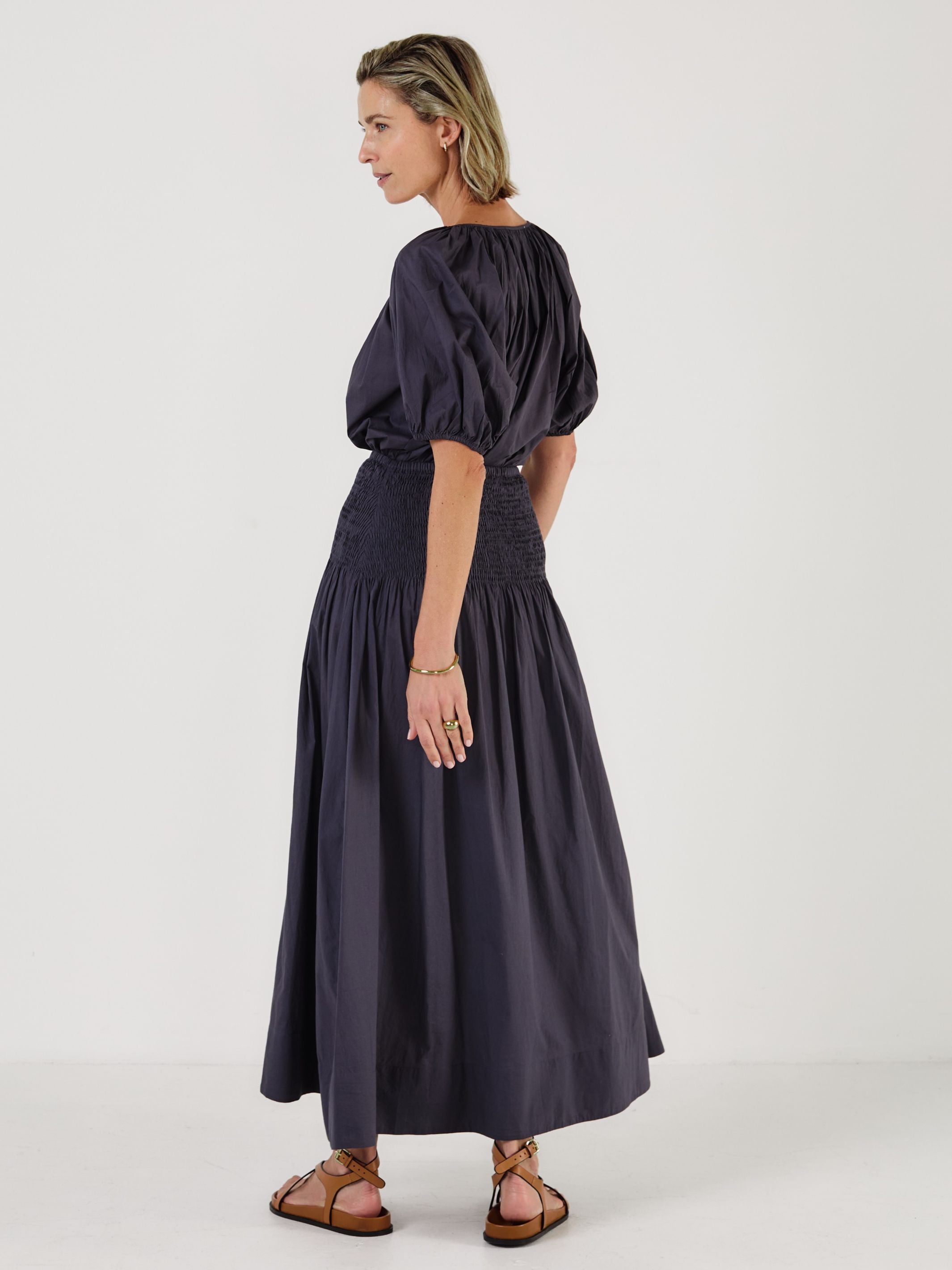 SULA - Midnight Cotton Skirt - Mondo Corsini