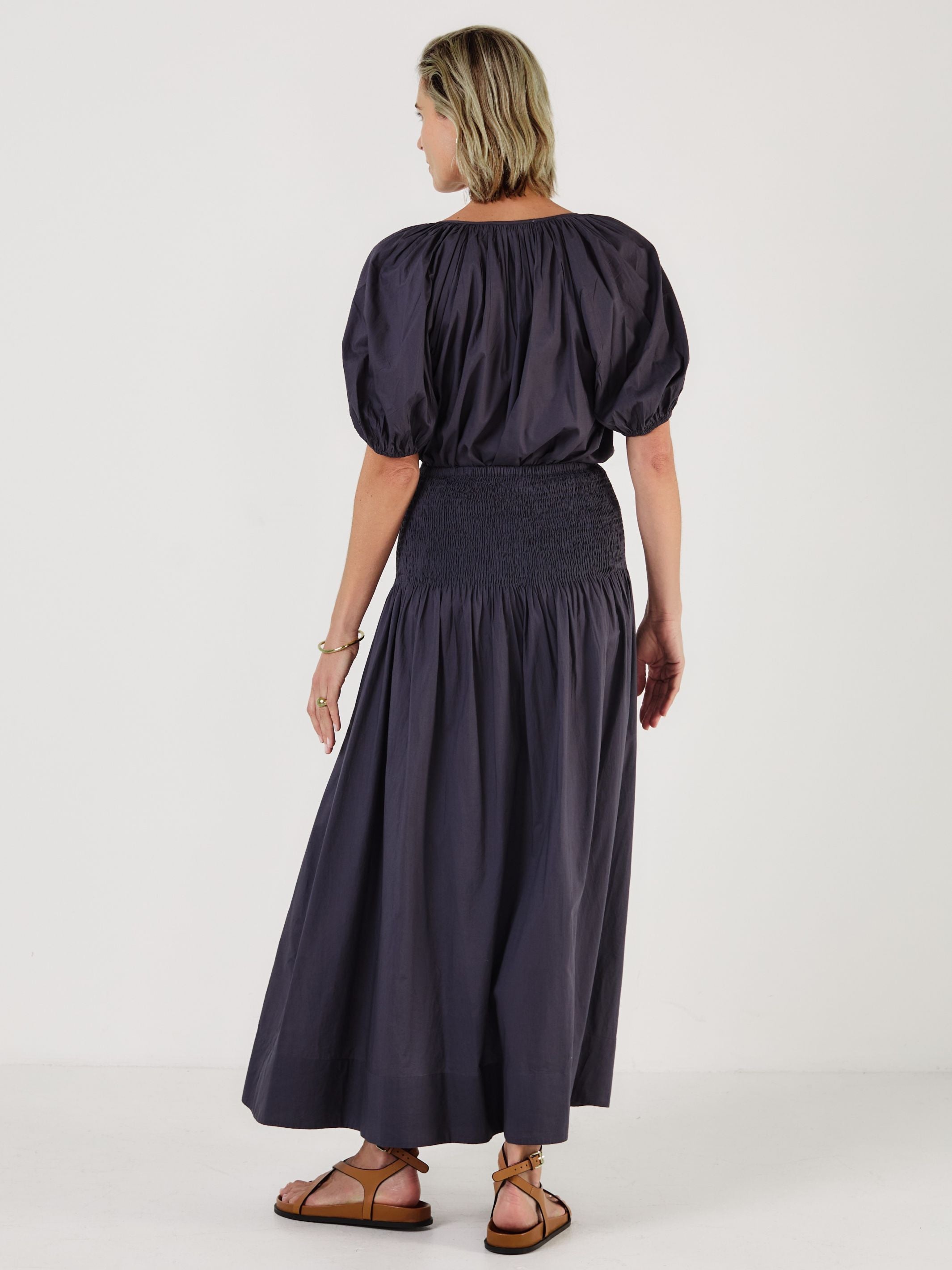 SULA - Midnight Cotton Skirt - Mondo Corsini