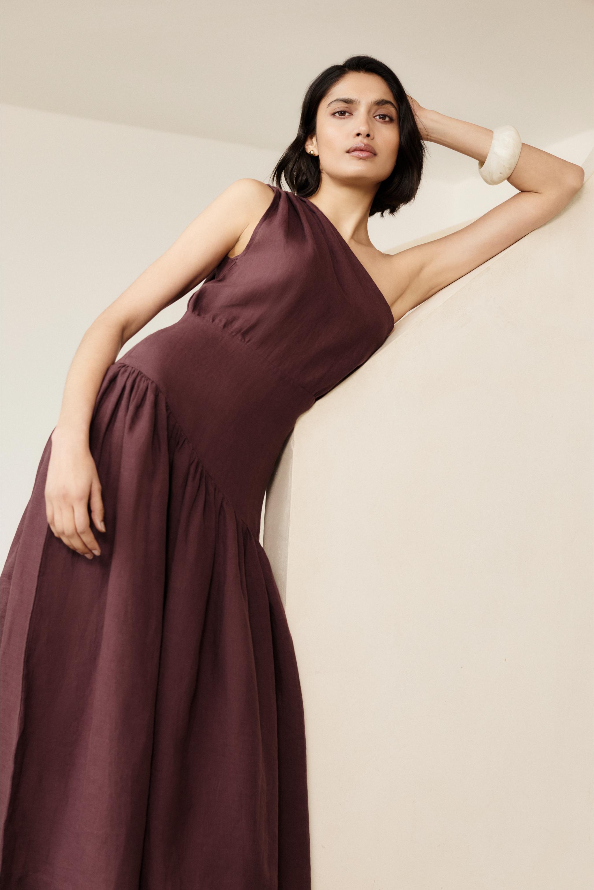 MARIAM - CACAO Linen Dress - Mondo Corsini