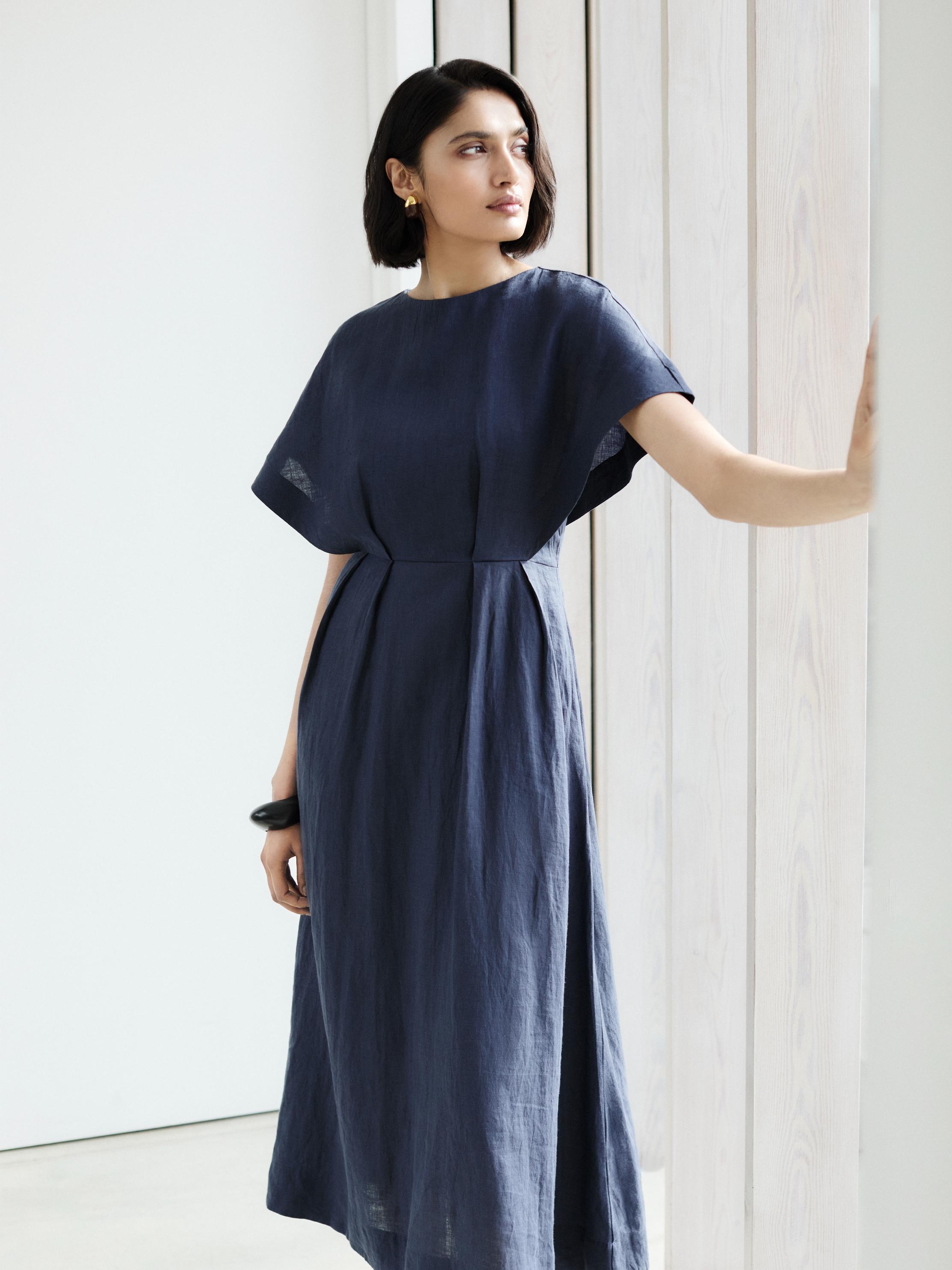 RAY - MIDNIGHT Linen Dress