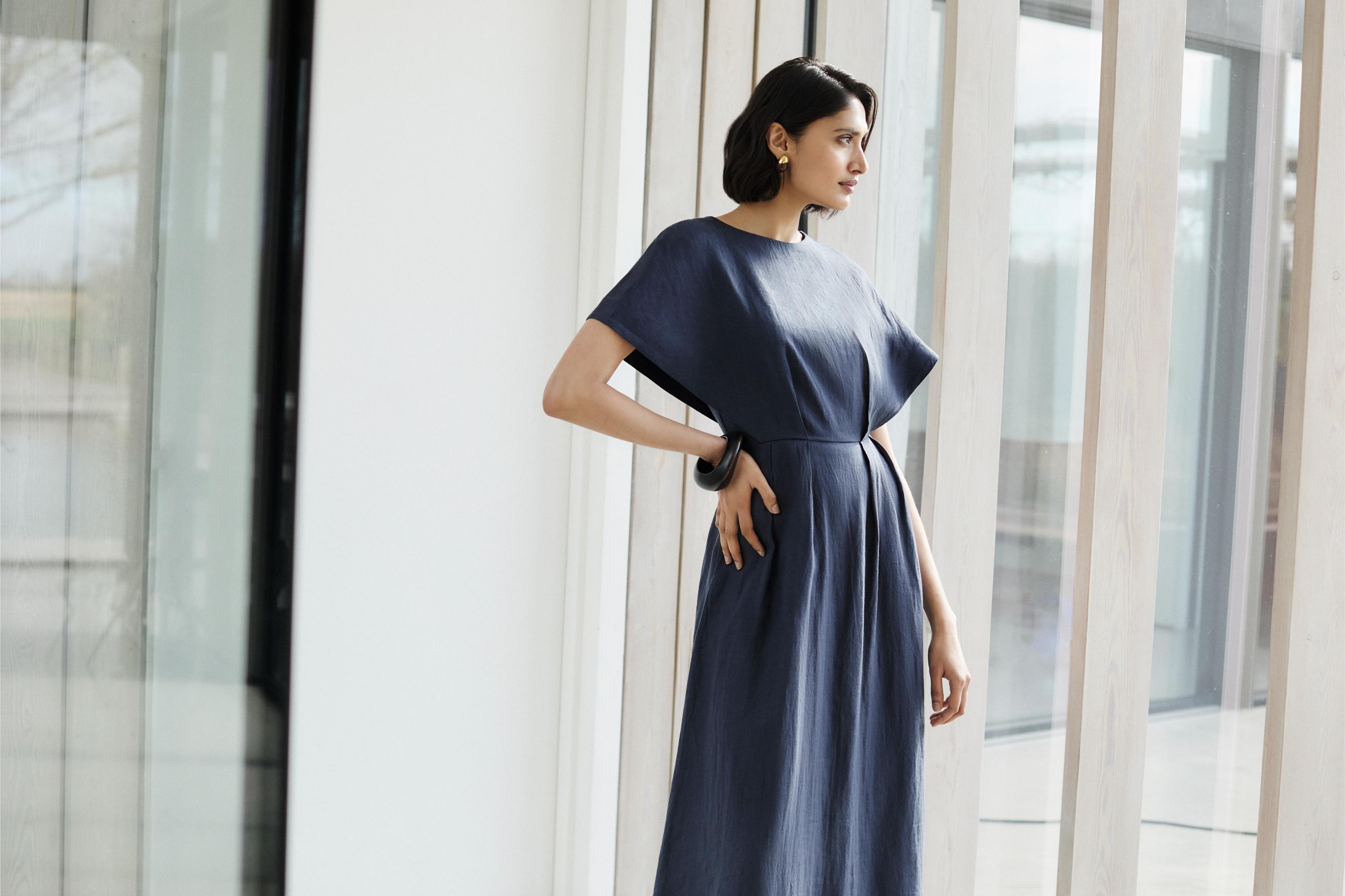 RAY - MIDNIGHT Linen Dress