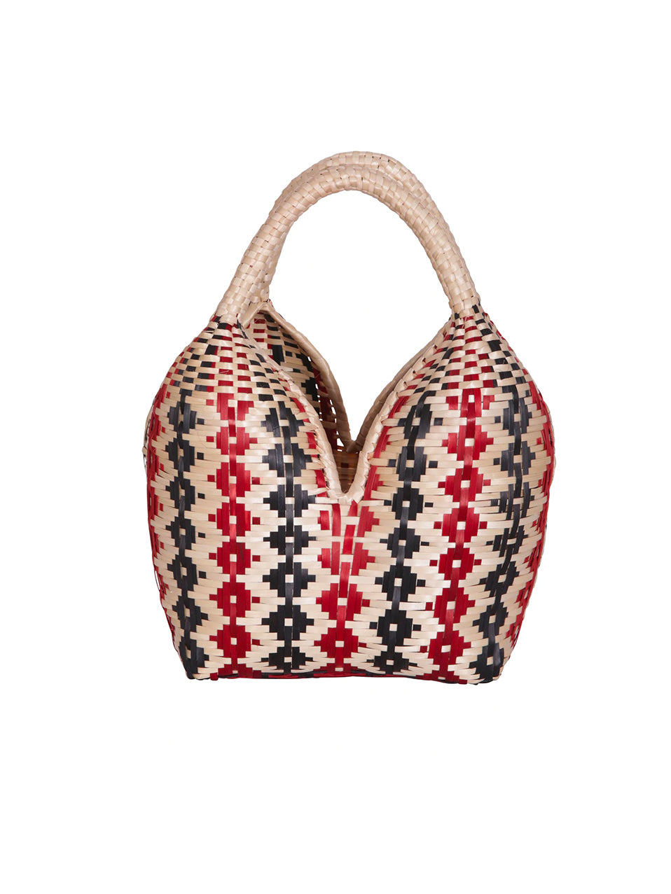 Tipi - Red, Black and Natural, Petite Basket - Mondo Corsini