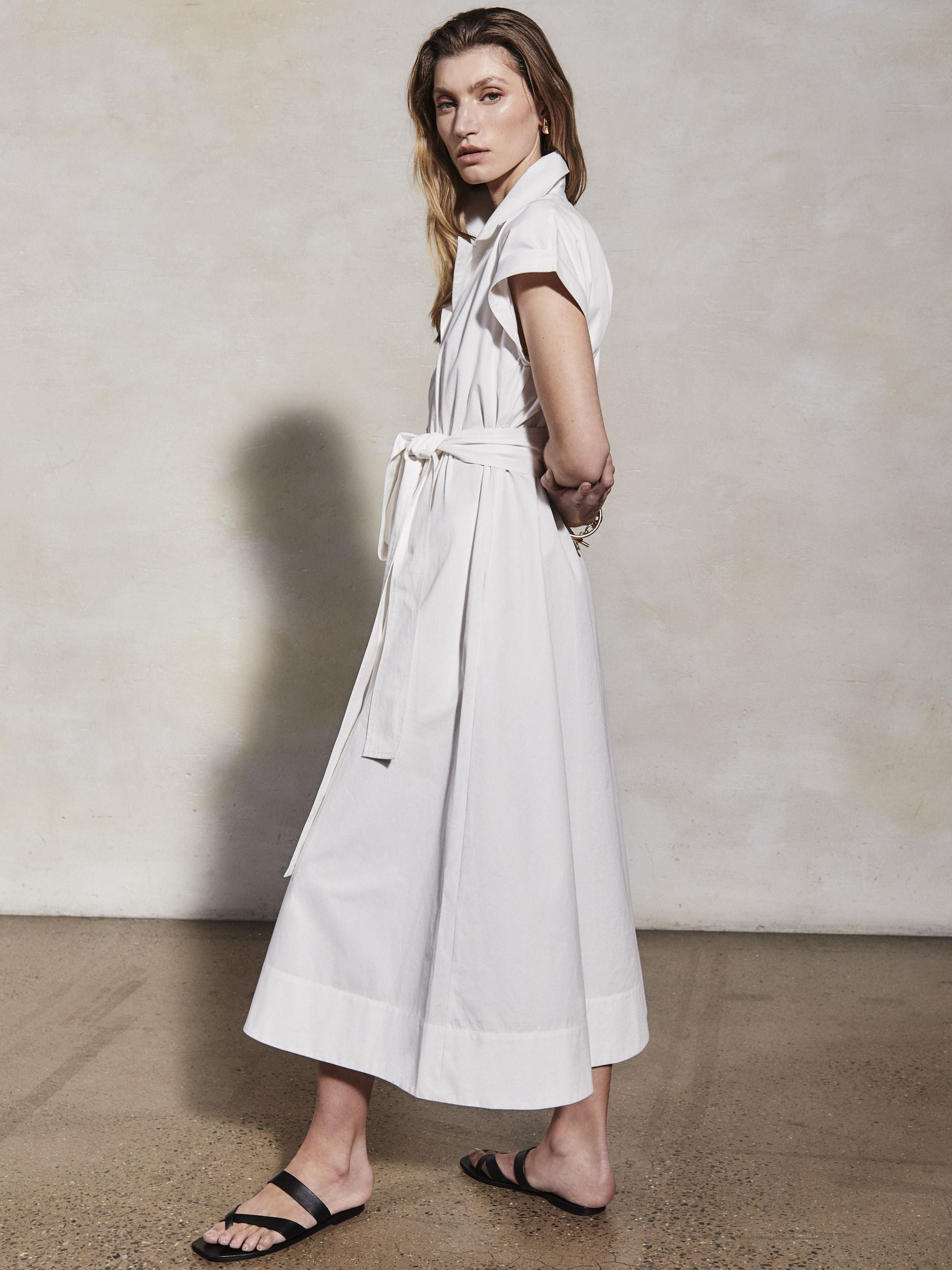 LUCY - Pearl Cotton Twill Dress - Mondo Corsini