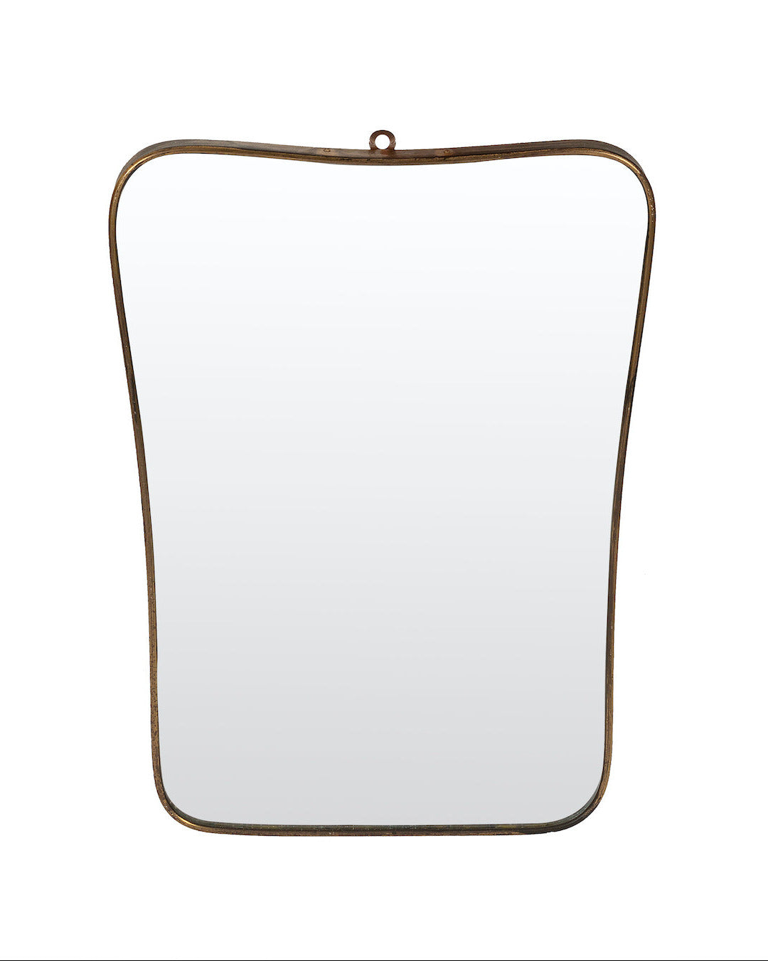 Italian Mid-Century Brass Mirror