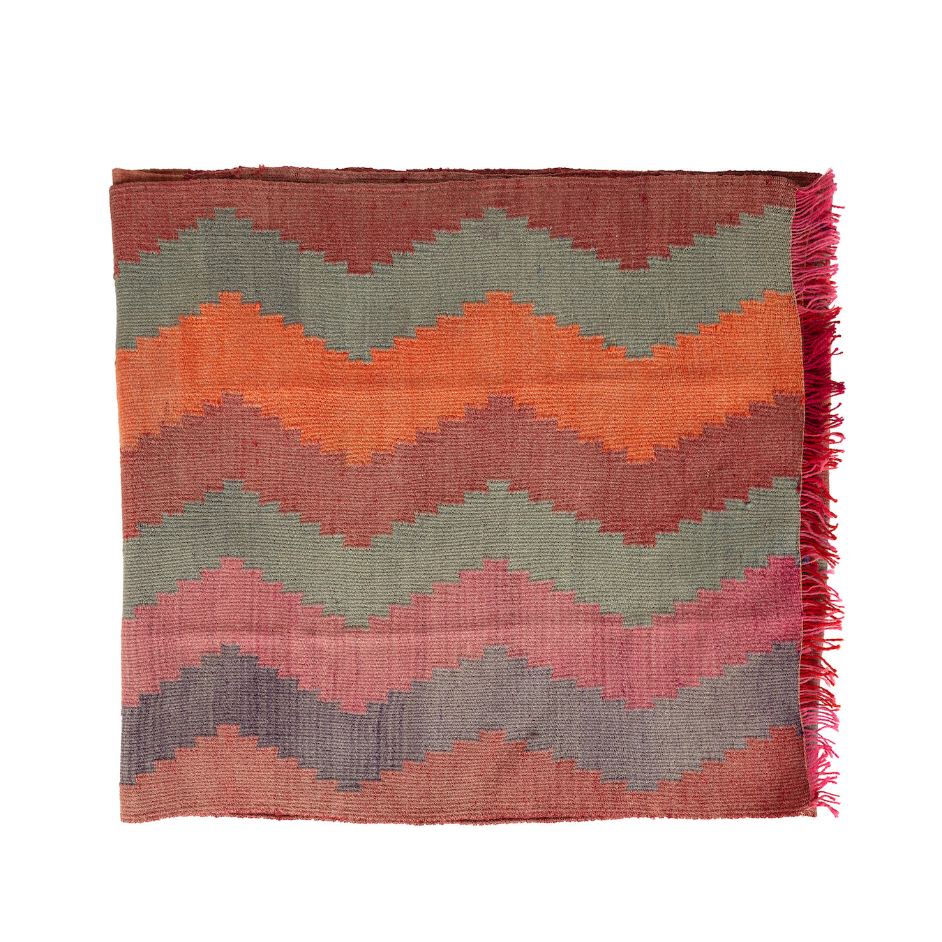 Vintage Woven Zig Zag Rug
