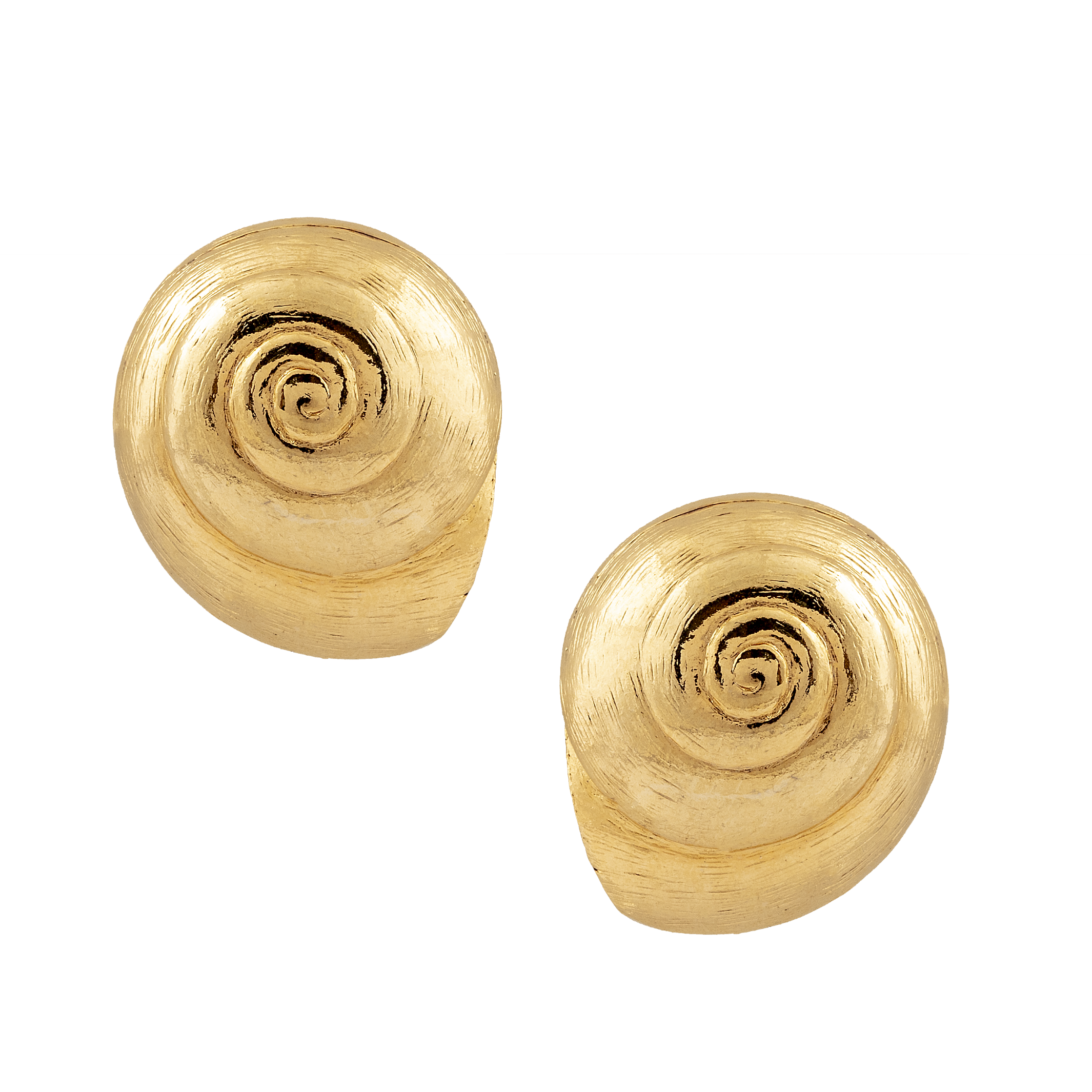 Vintage Gold Shell Earrings - Mondo Corsini