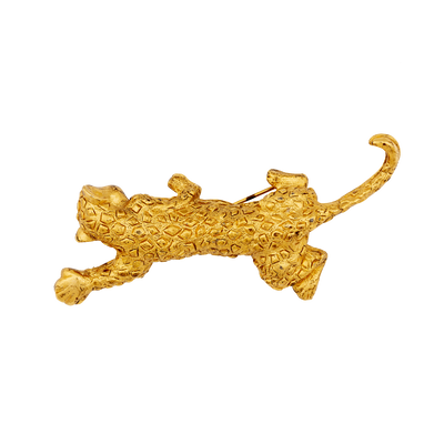 Gold Cheetah Brooch - Mondo Corsini