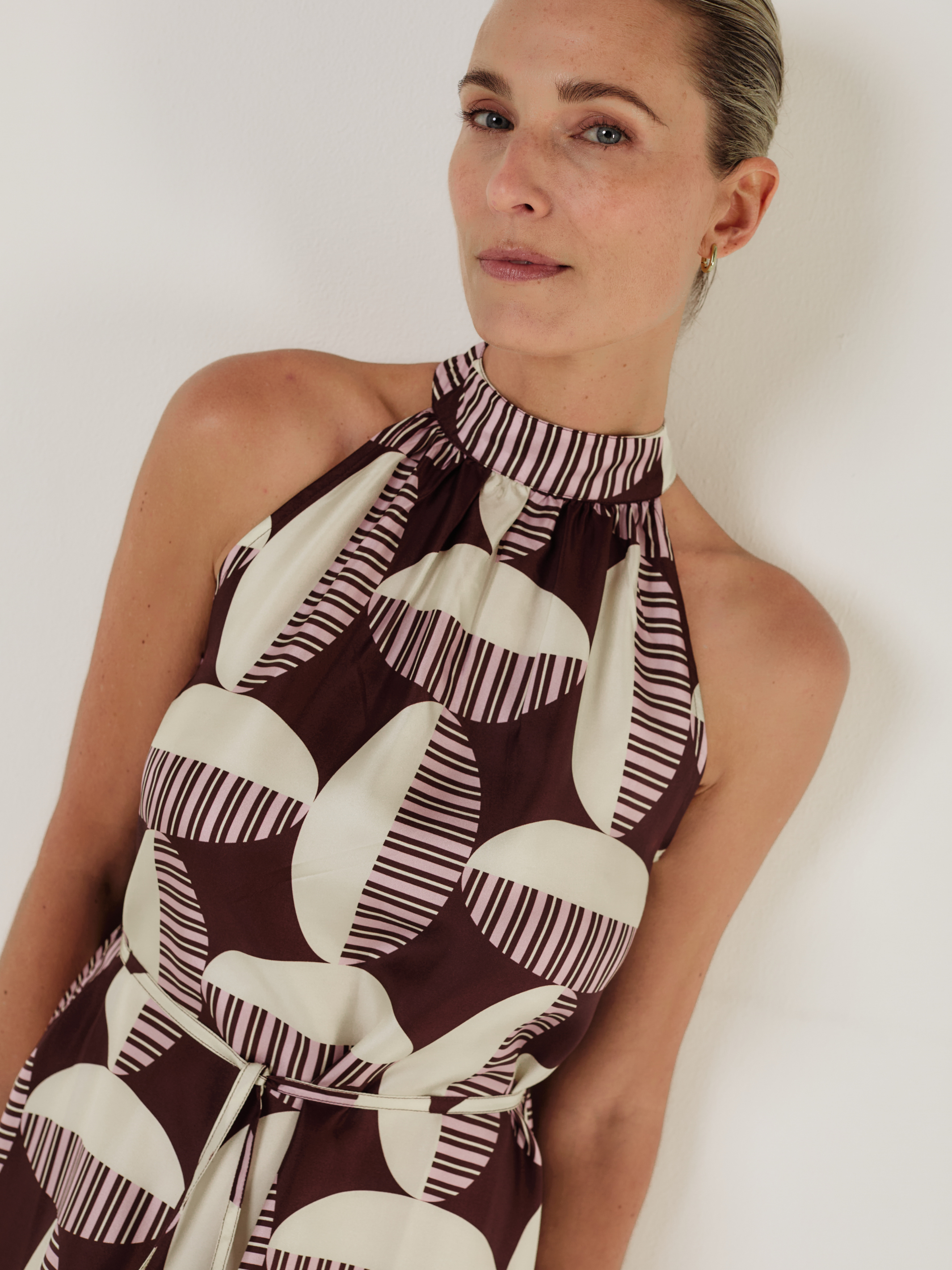 AMAL - CACAO CIRCOLO Silk Dress - Mondo Corsini