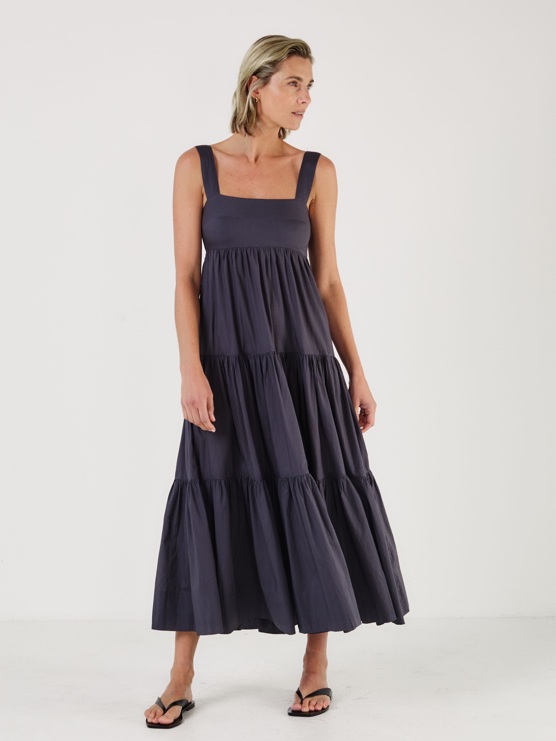Celine - Midnight Cotton Dress - Mondo Corsini