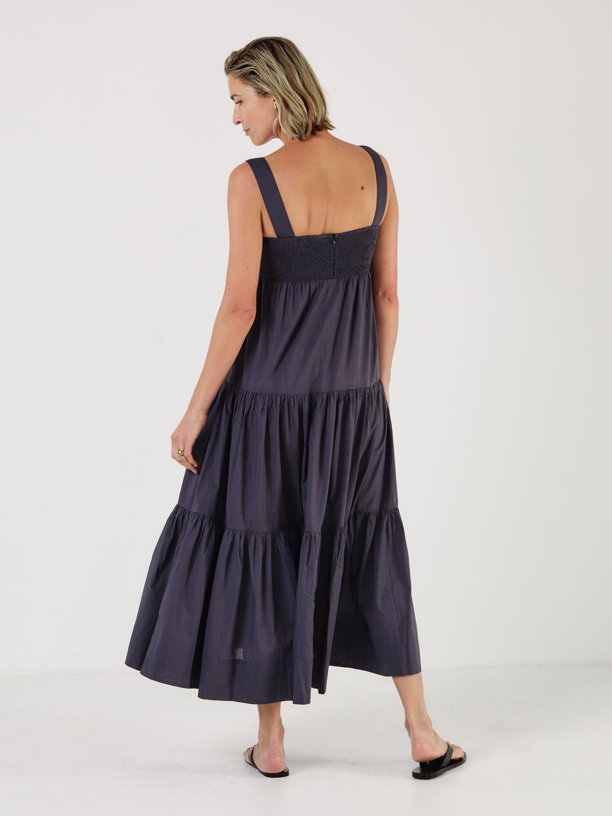 Celine - Midnight Cotton Dress - Mondo Corsini