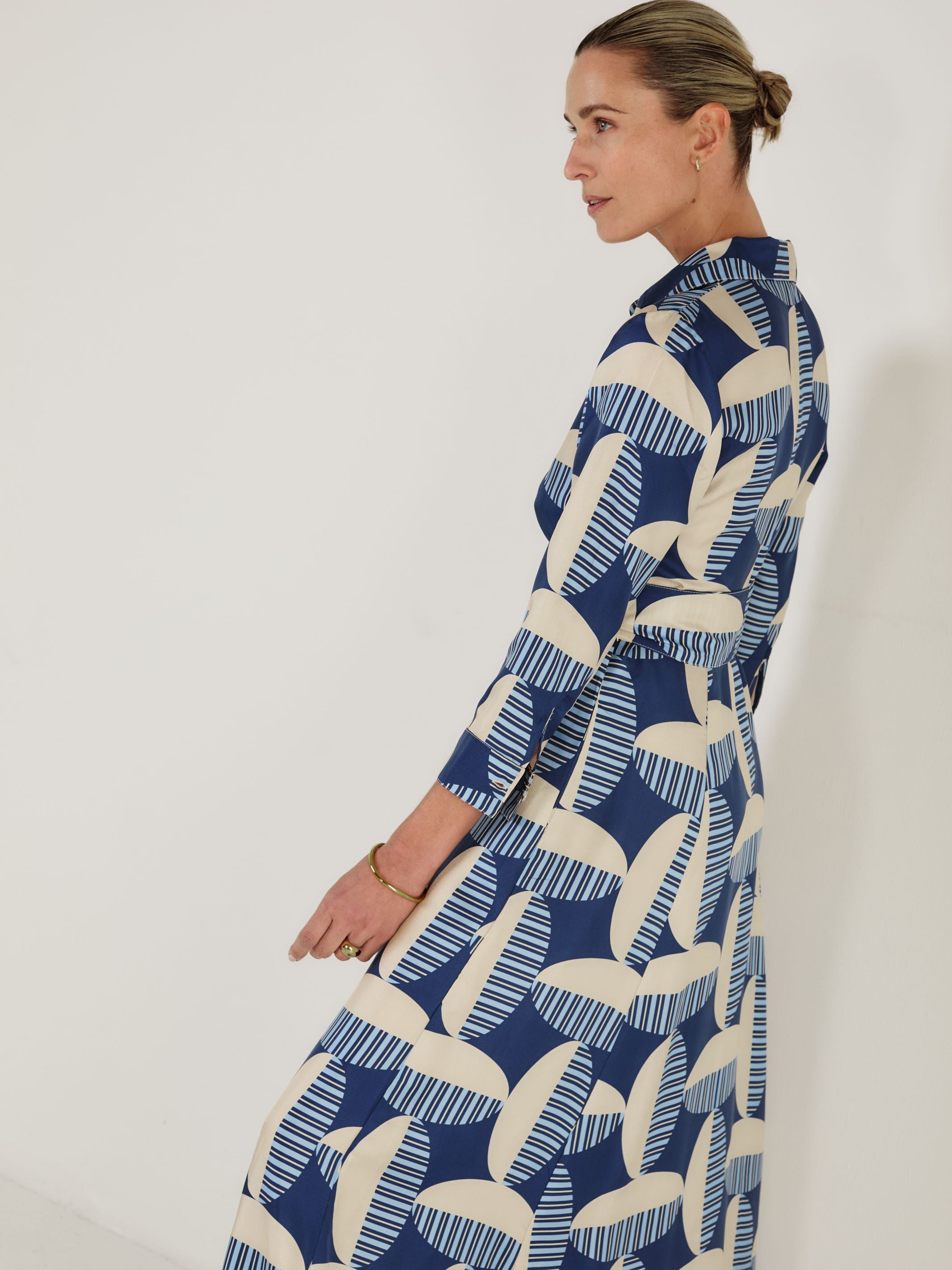 Cervo - BLUE CIRCOLO Silk Dress - Mondo Corsini