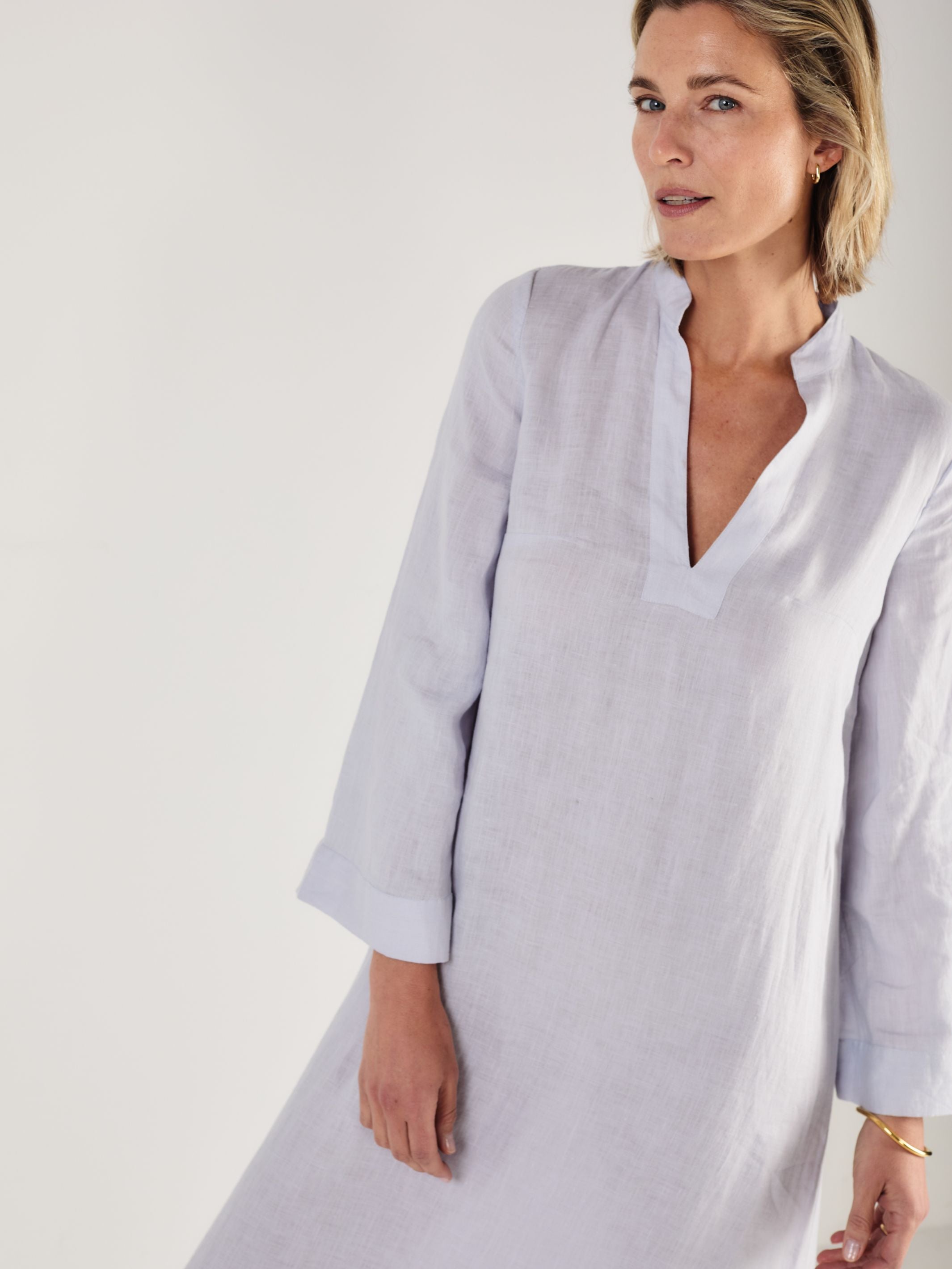 CLAIRE MIST LINEN KAFTAN - Mondo Corsini
