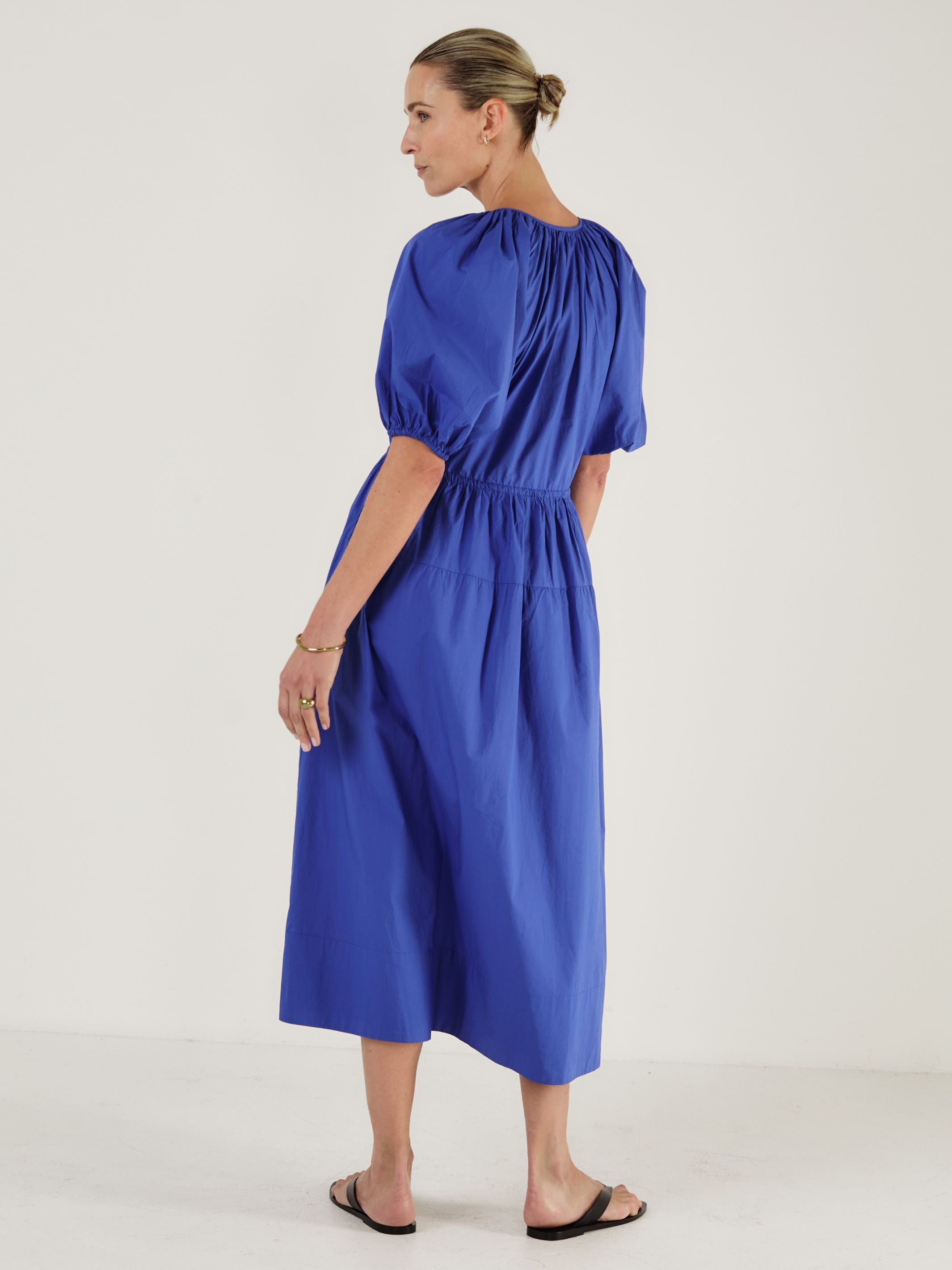 Esmeralda - COBALT Cotton Dress - Mondo Corsini