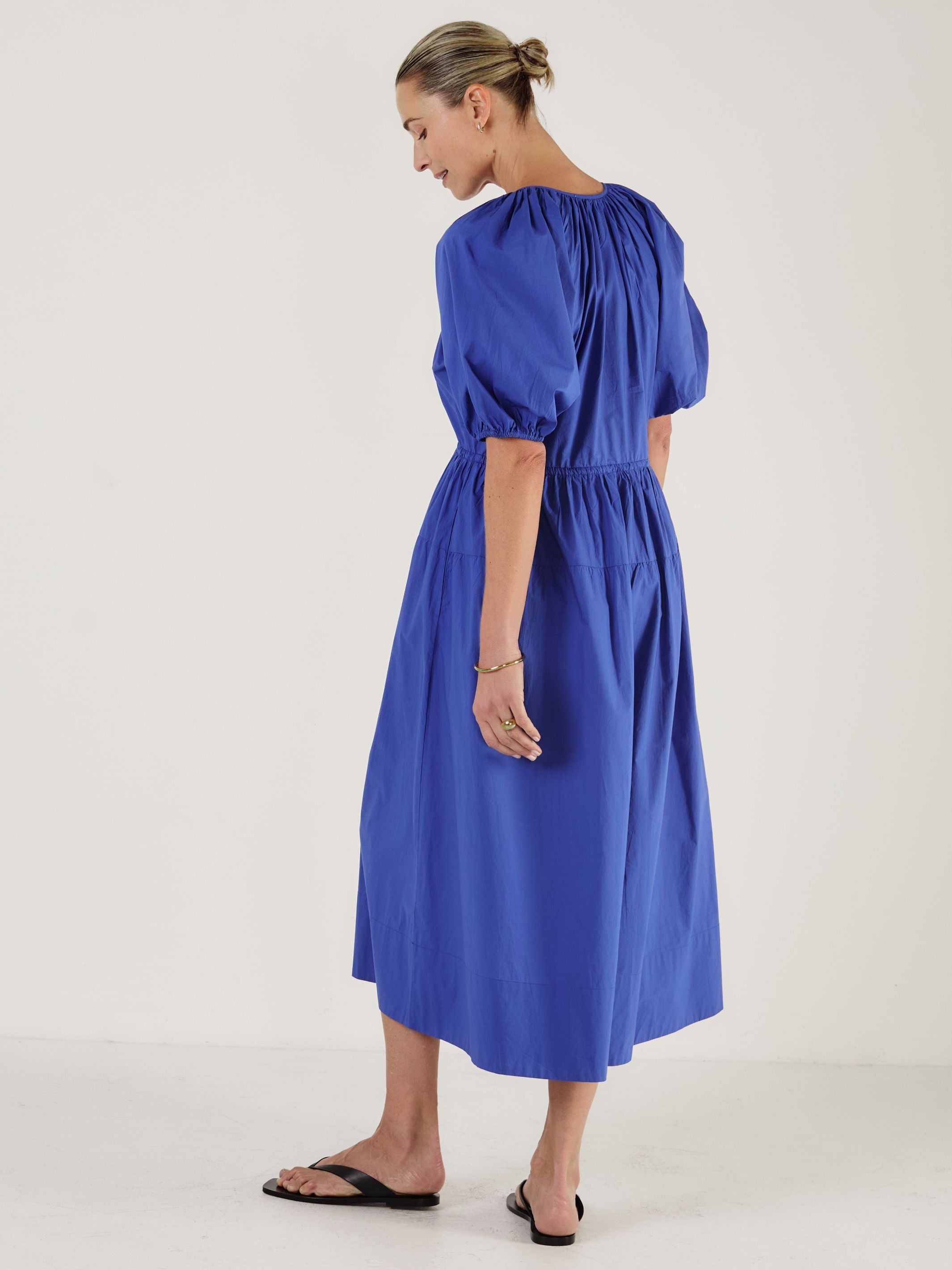 Esmeralda - COBALT Cotton Dress - Mondo Corsini