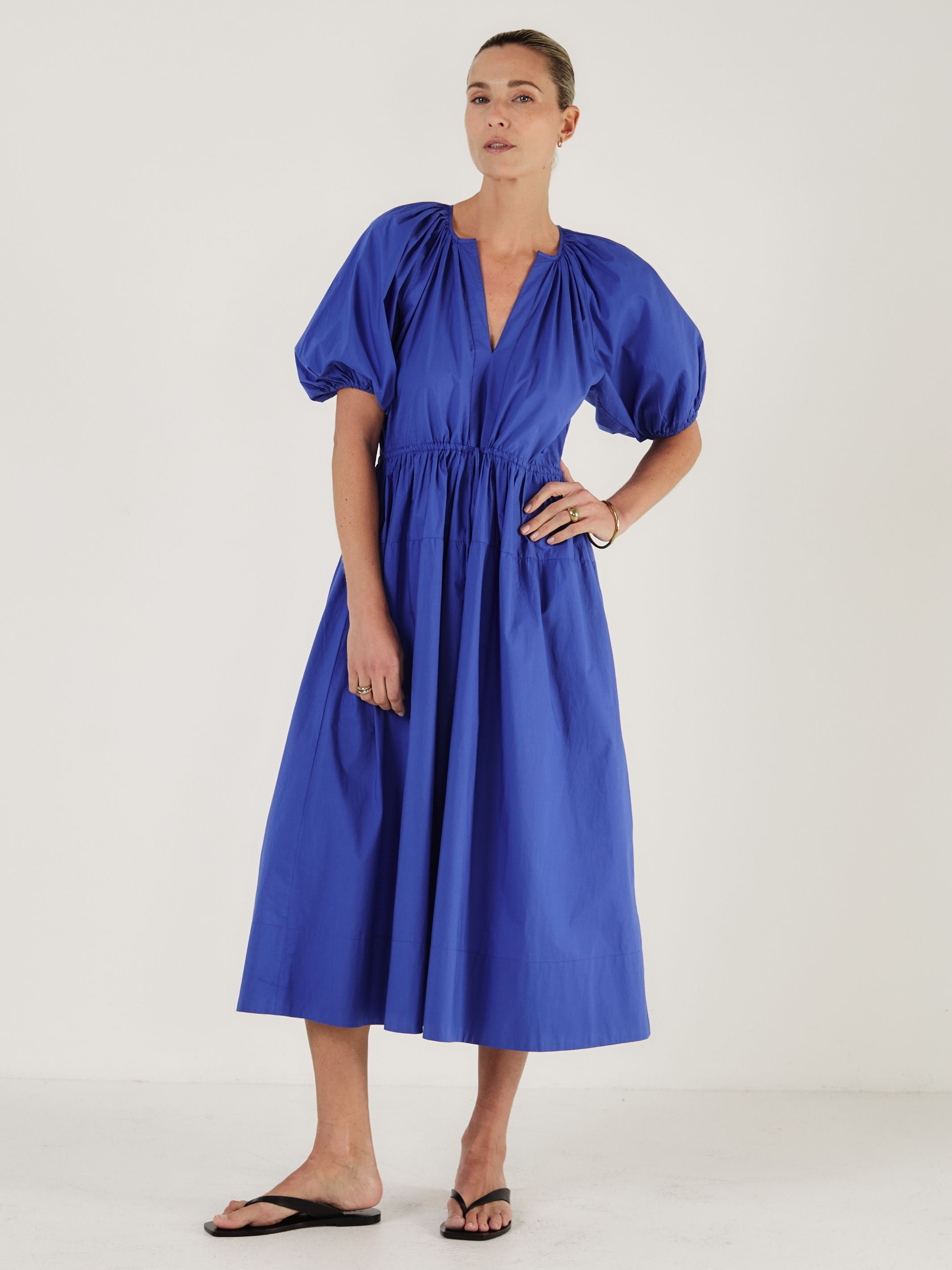Esmeralda - COBALT Cotton Dress - Mondo Corsini