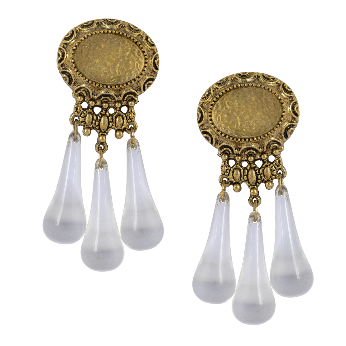 Vintage Resin Drop Earrings