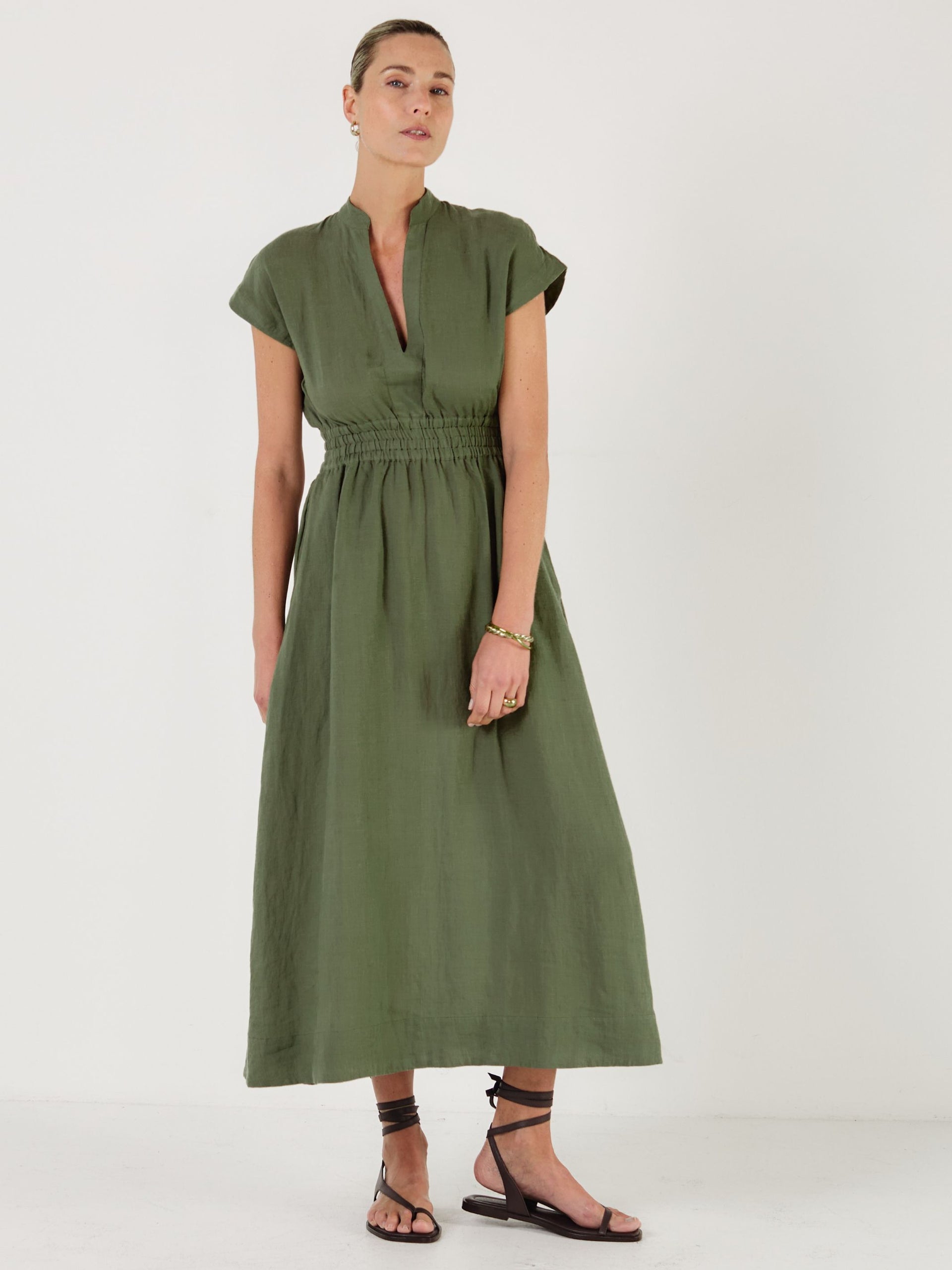 LILY VERDE Linen Dress