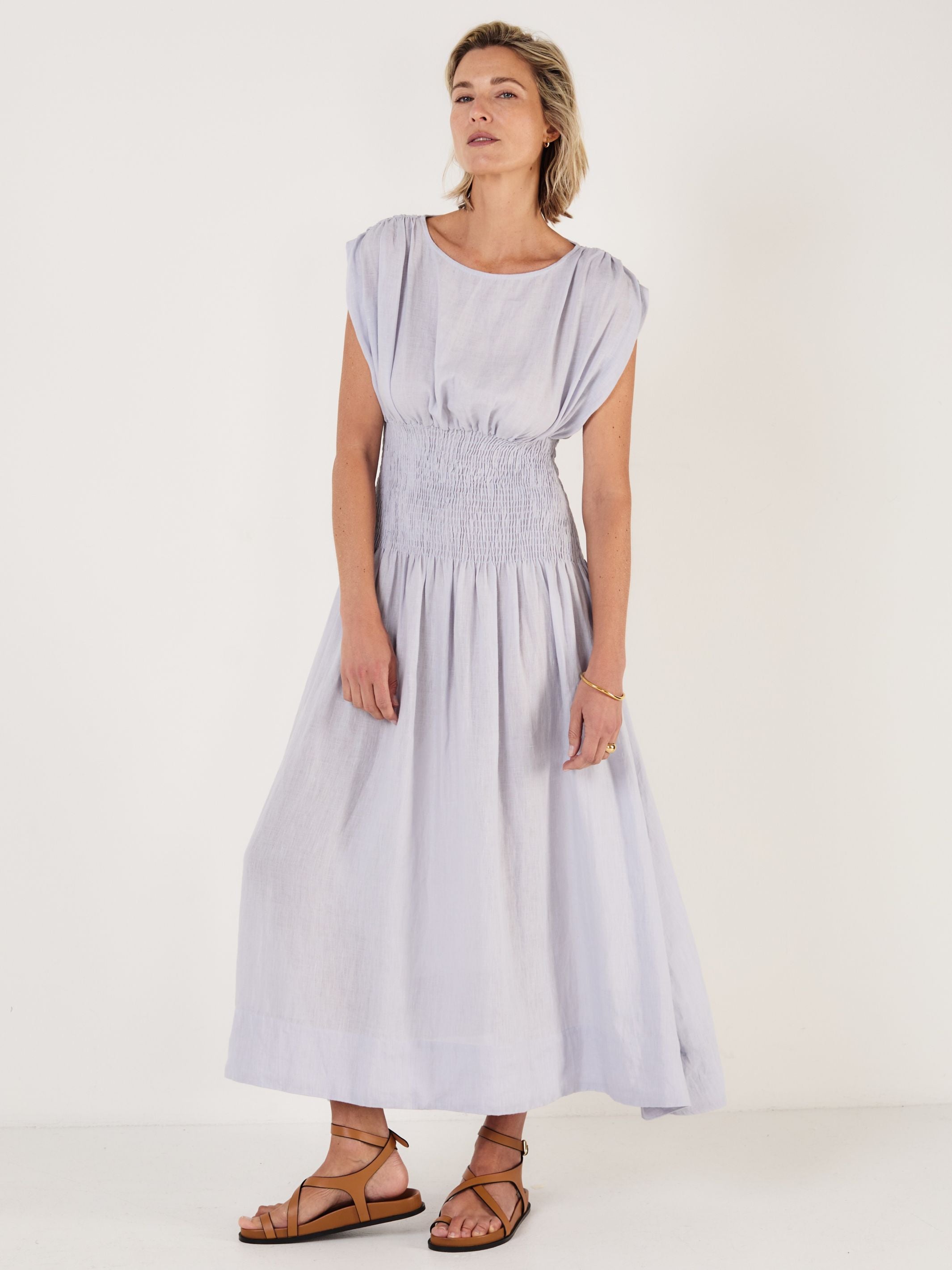 PENELOPE - MIST Linen Dress - Mondo Corsini