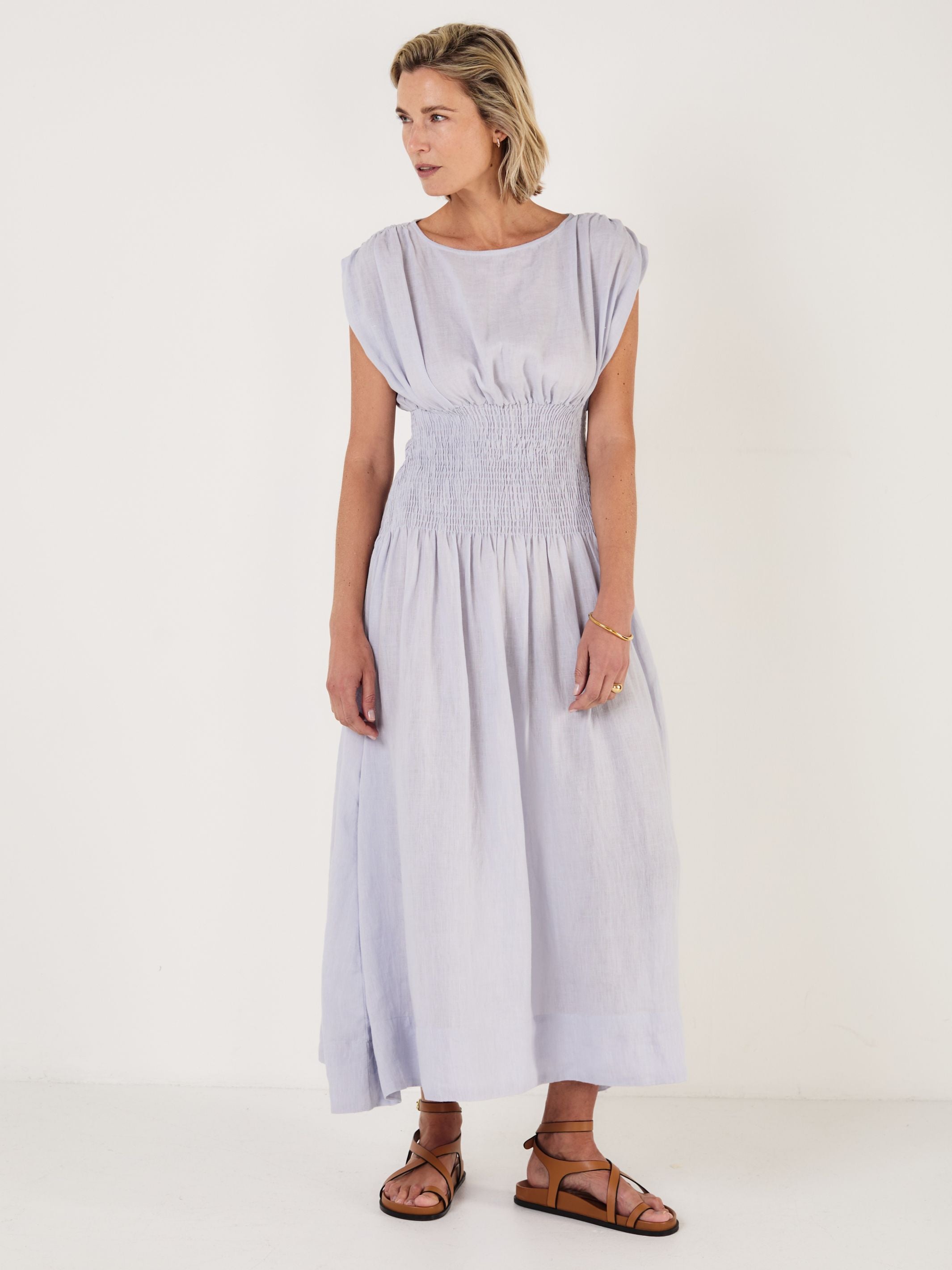 PENELOPE - MIST Linen Dress - Mondo Corsini