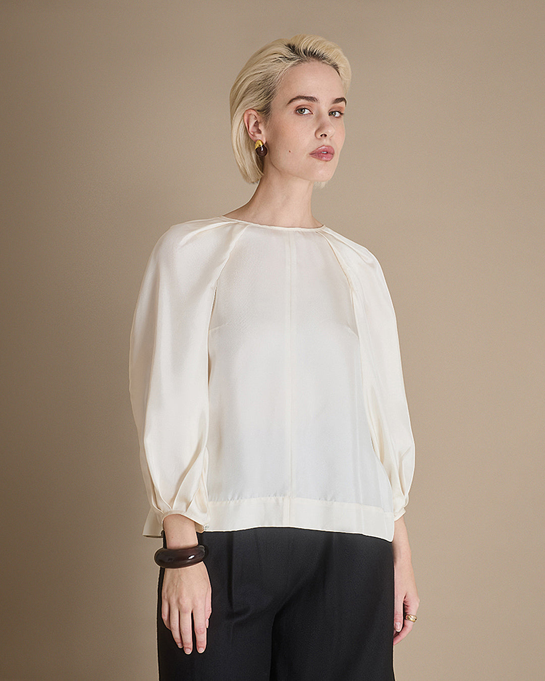 Fifi Panna Silk Twill Blouse