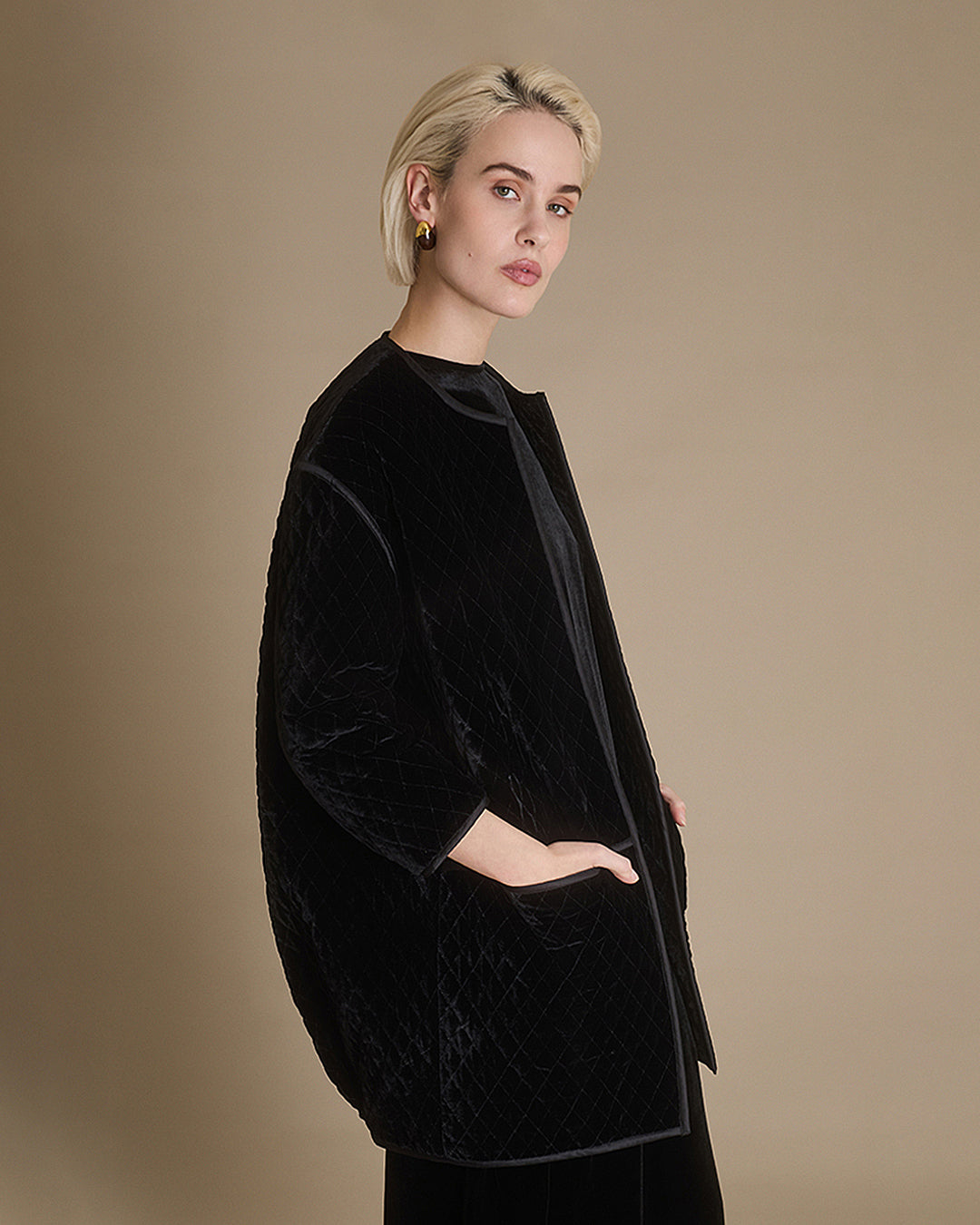 Noir - Quilted Evening Jacket