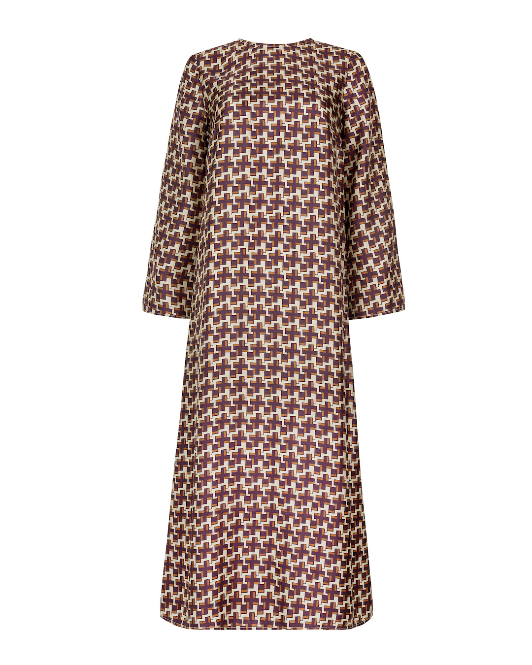 Scala - Cross Print Silk Twill Dress