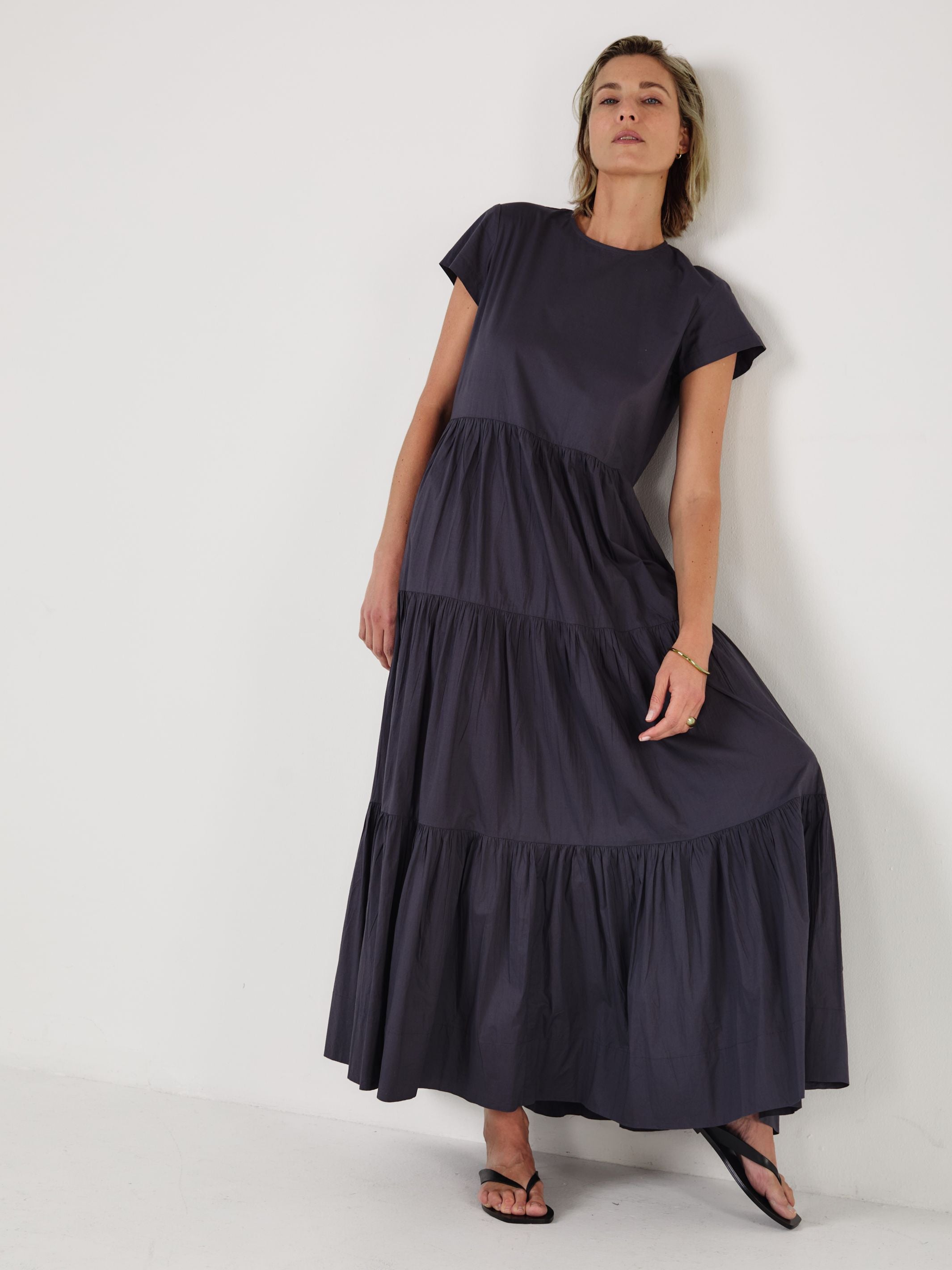 Sorrento - MIDNIGHT Cotton Dress - Mondo Corsini